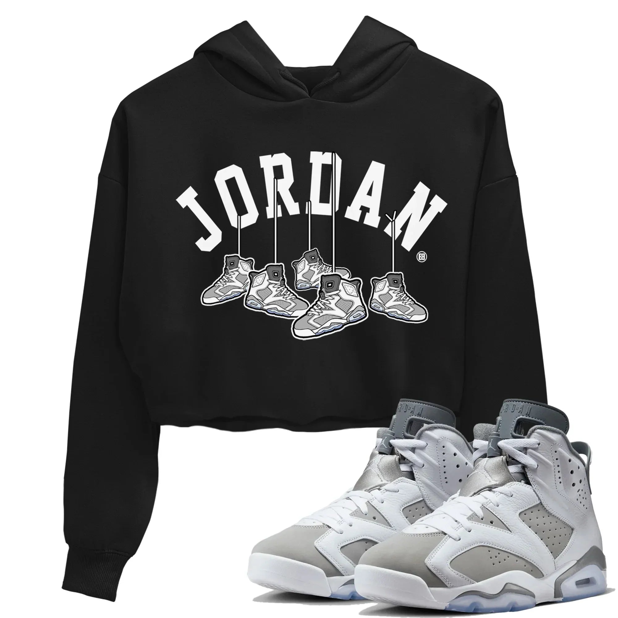 Hanging snkmatchs Women's Tops - Air Jordan 6 Cool Grey