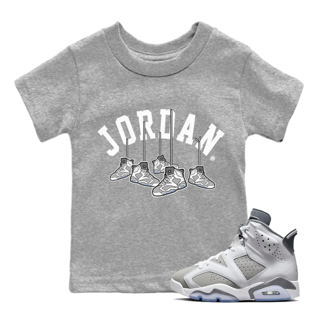 Hanging snkmatchs Kids Tops - Air Jordan 6 Cool Grey