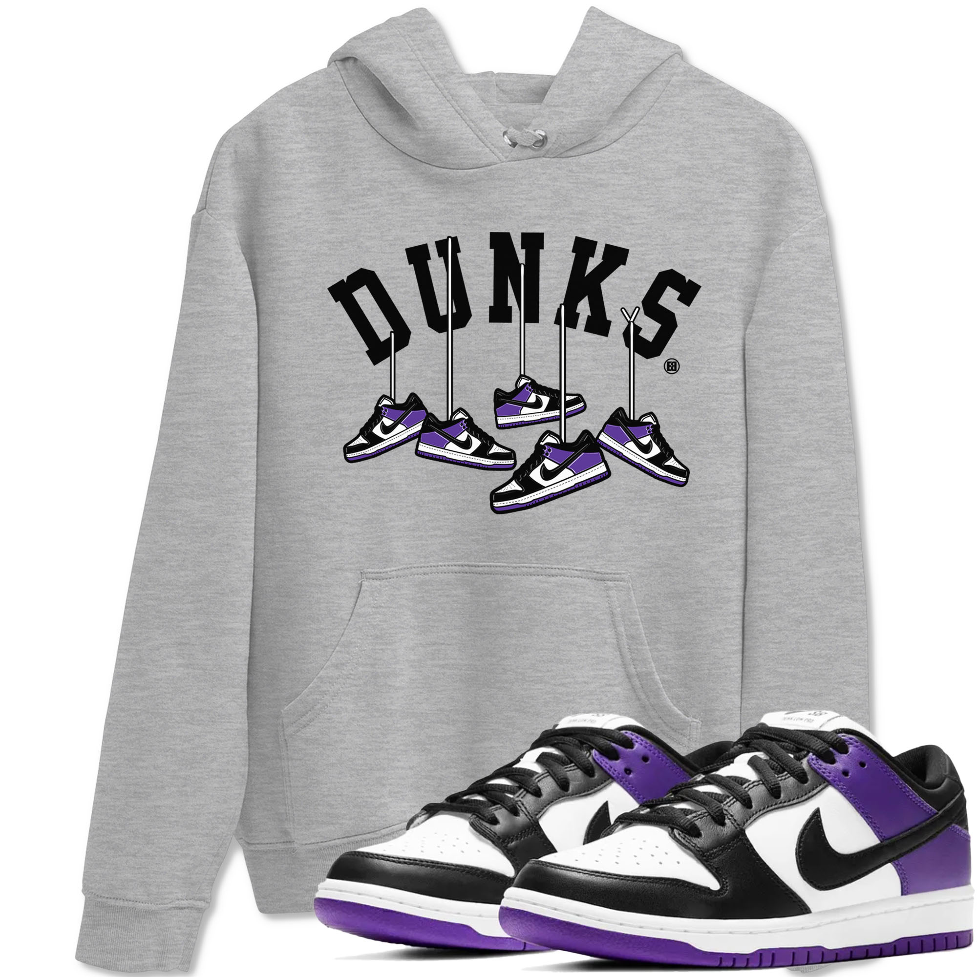 Hanging snkmatchs snkmatch Tees - Dunk Low Court Purple