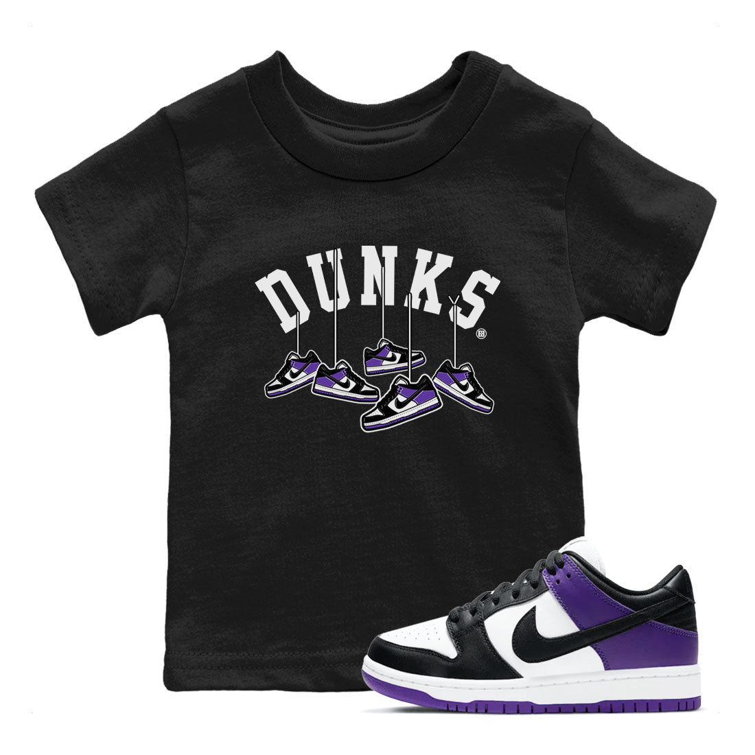 Hanging snkmatchs snkmatch Tees Kids - Dunk Low Court Purple