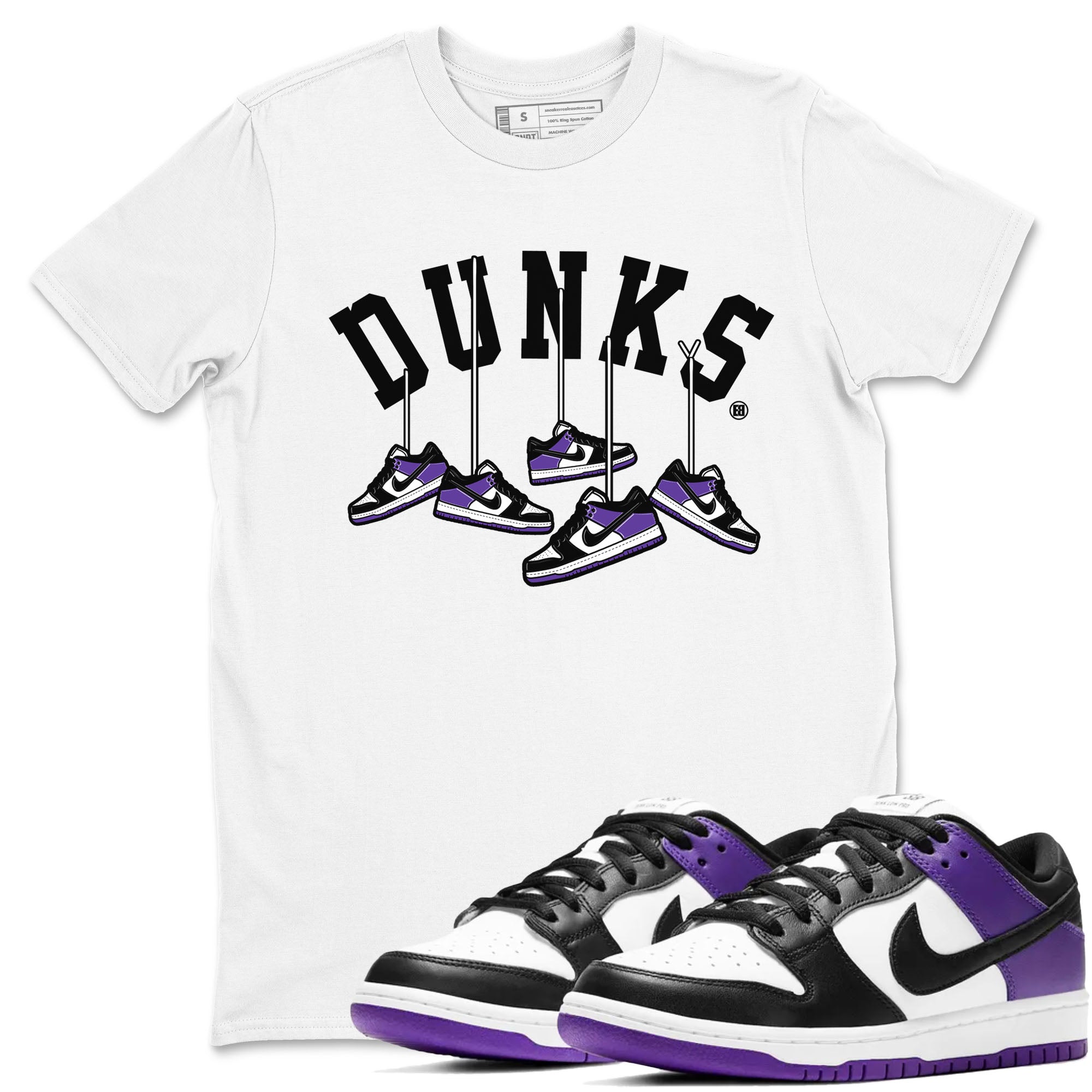 Hanging snkmatchs snkmatch Tees - Dunk Low Court Purple