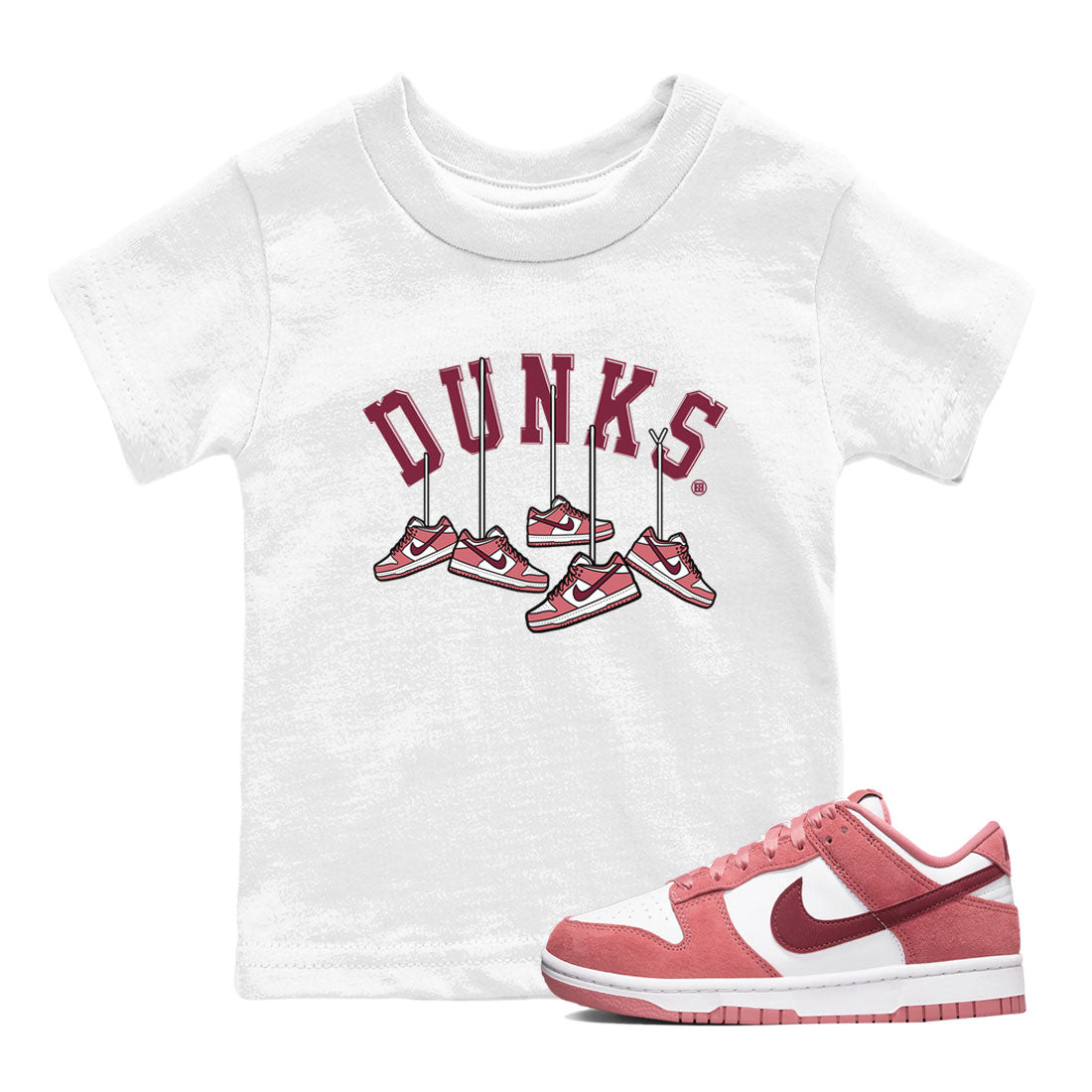 Hanging snkmatchs snkmatch Tees Kids - Dunk Valentines Day 2024