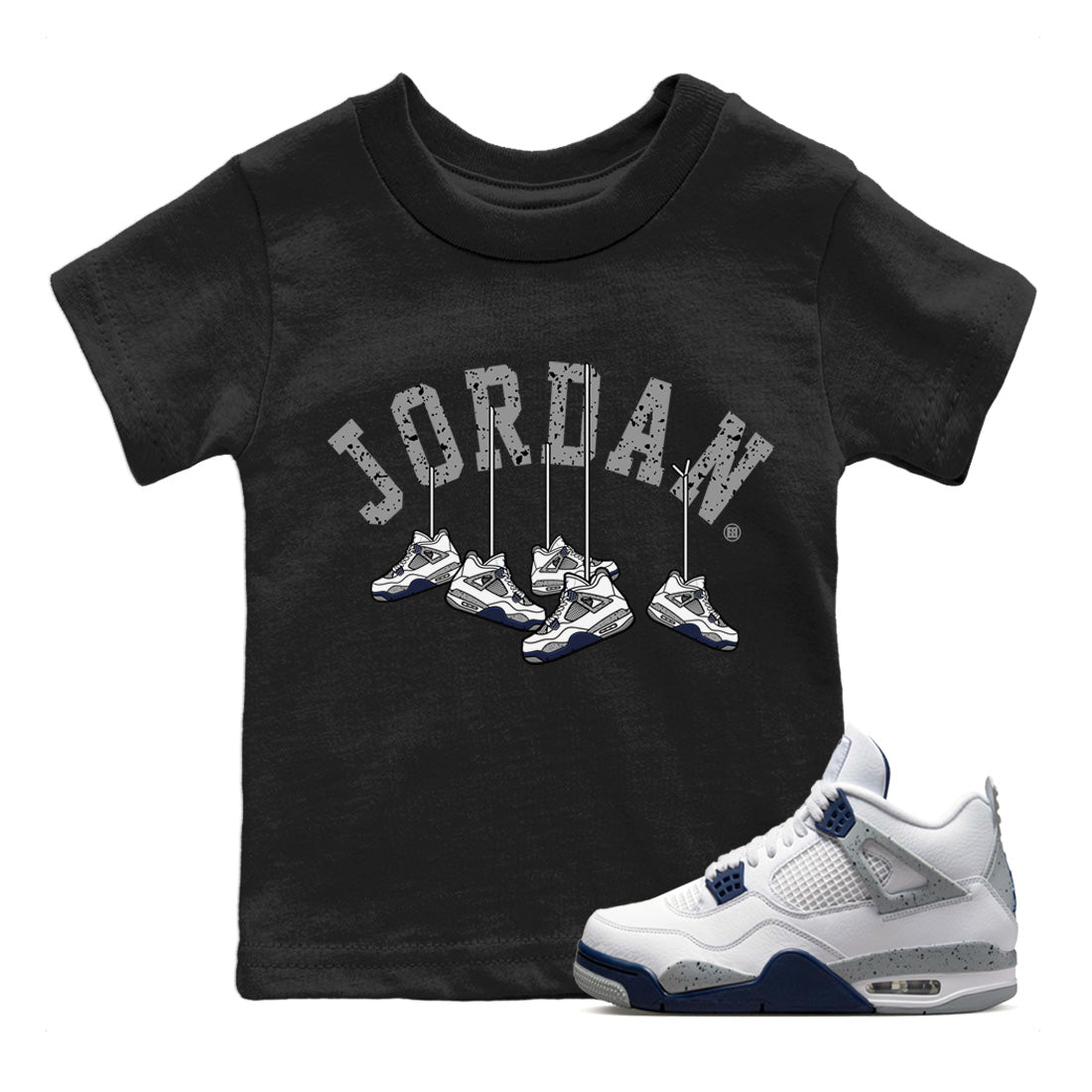 Hanging snkmatchs Kids Tops - Air Jordan 4 Midnight Navy