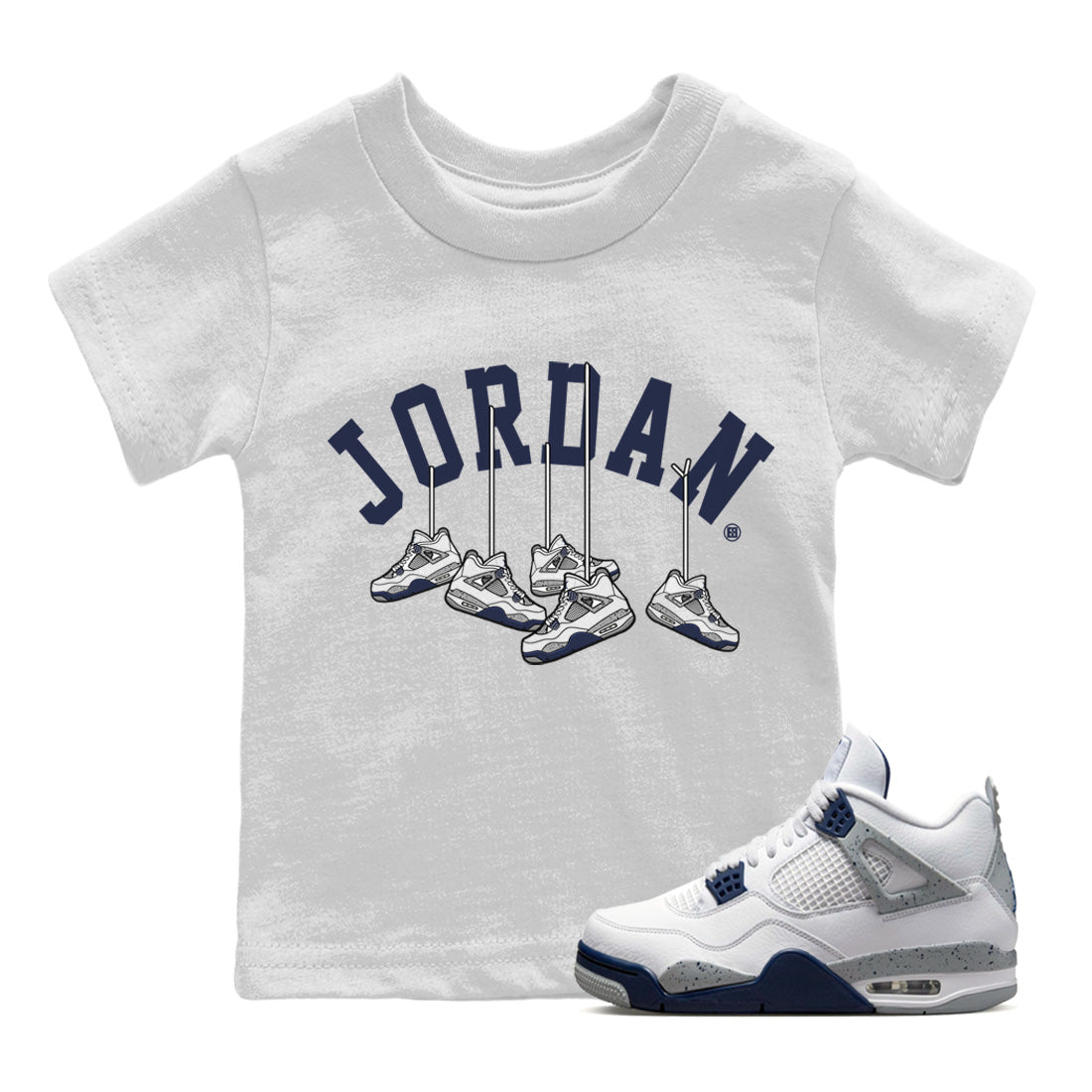 Hanging snkmatchs Kids Tops - Air Jordan 4 Midnight Navy