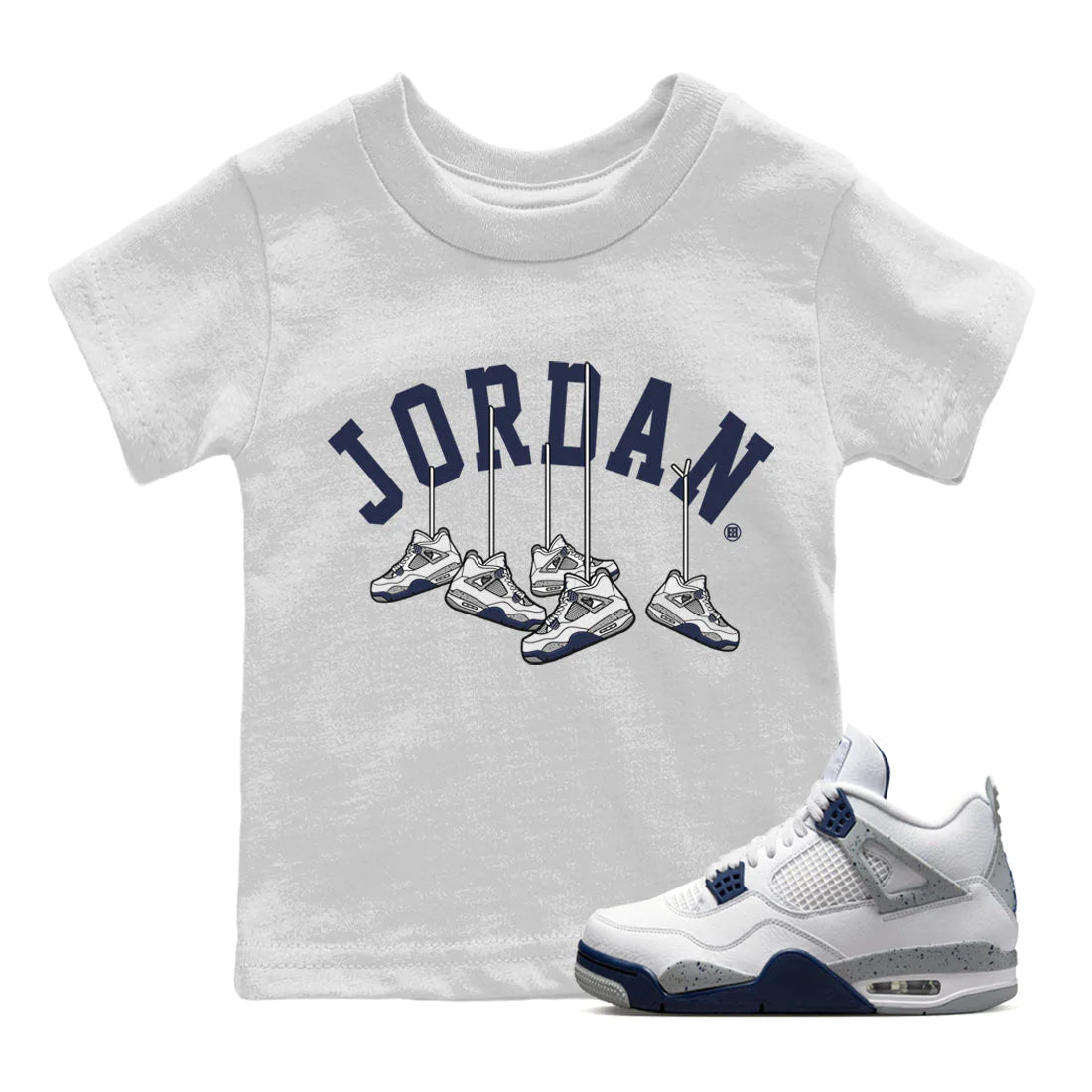 Hanging snkmatchs Kids Tops - Air Jordan 4 Midnight Navy