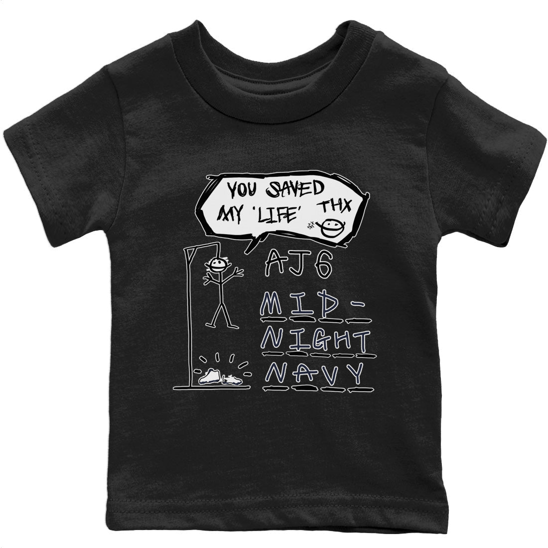 Hangman Kids Tops - Air Jordan 6 Midnight Navy