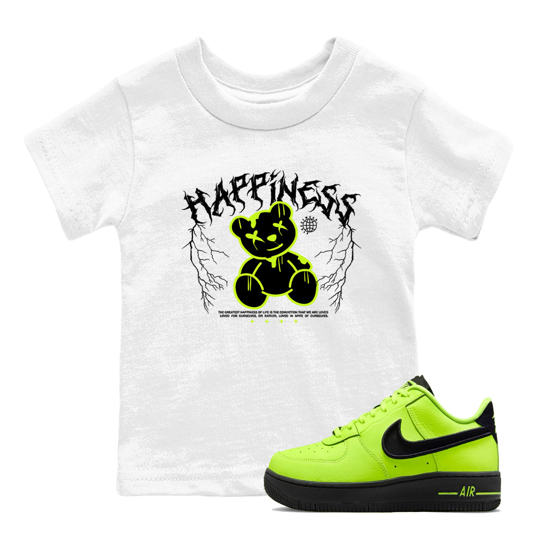 Happiness Bear snkmatch Tees Kids - Air Force 1 Volt