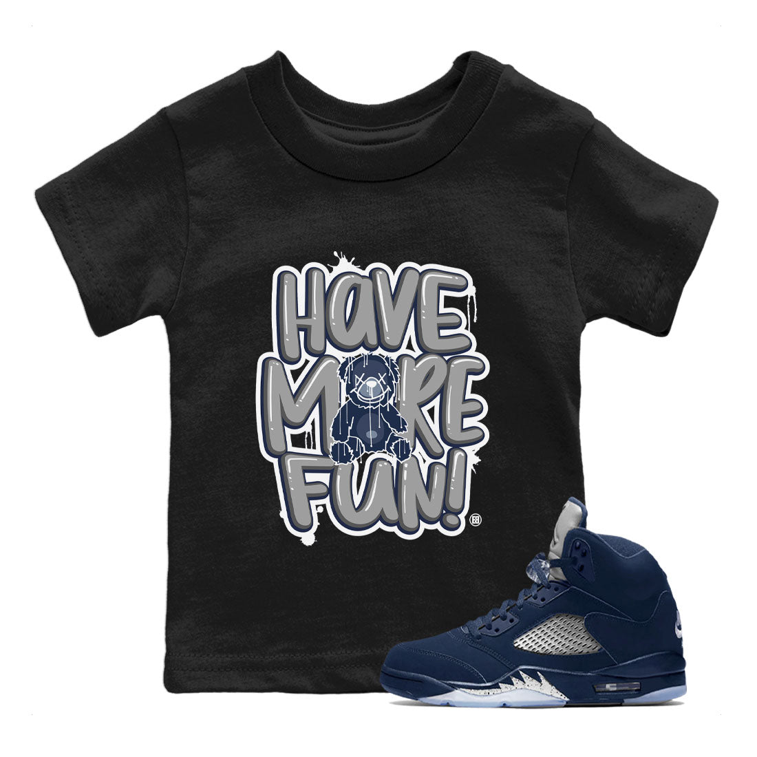 Have More Fun Kids Tops - Air Jordan 5 Georgetown