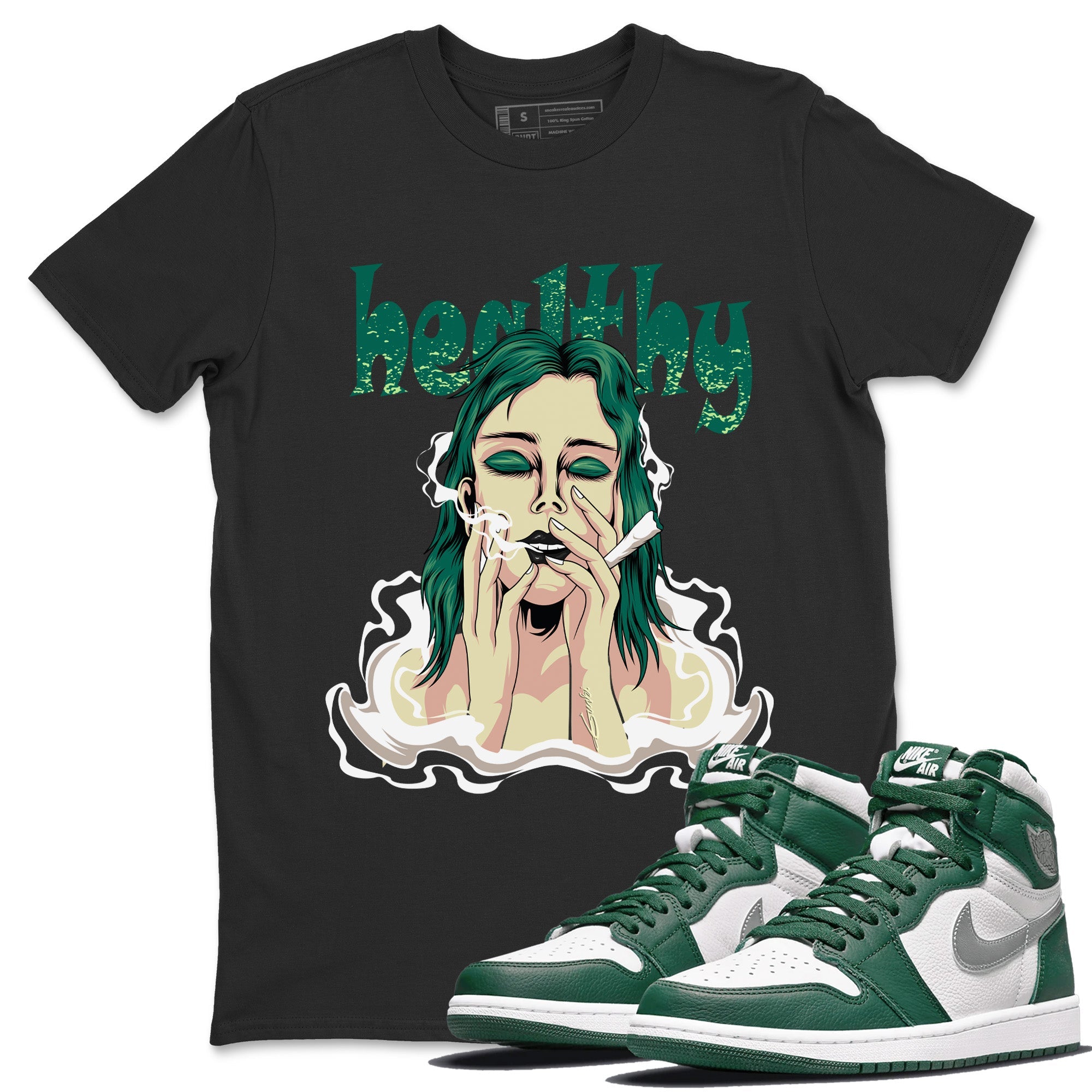Healthy Unisex Tops - Air Jordan 1 Gorge Green