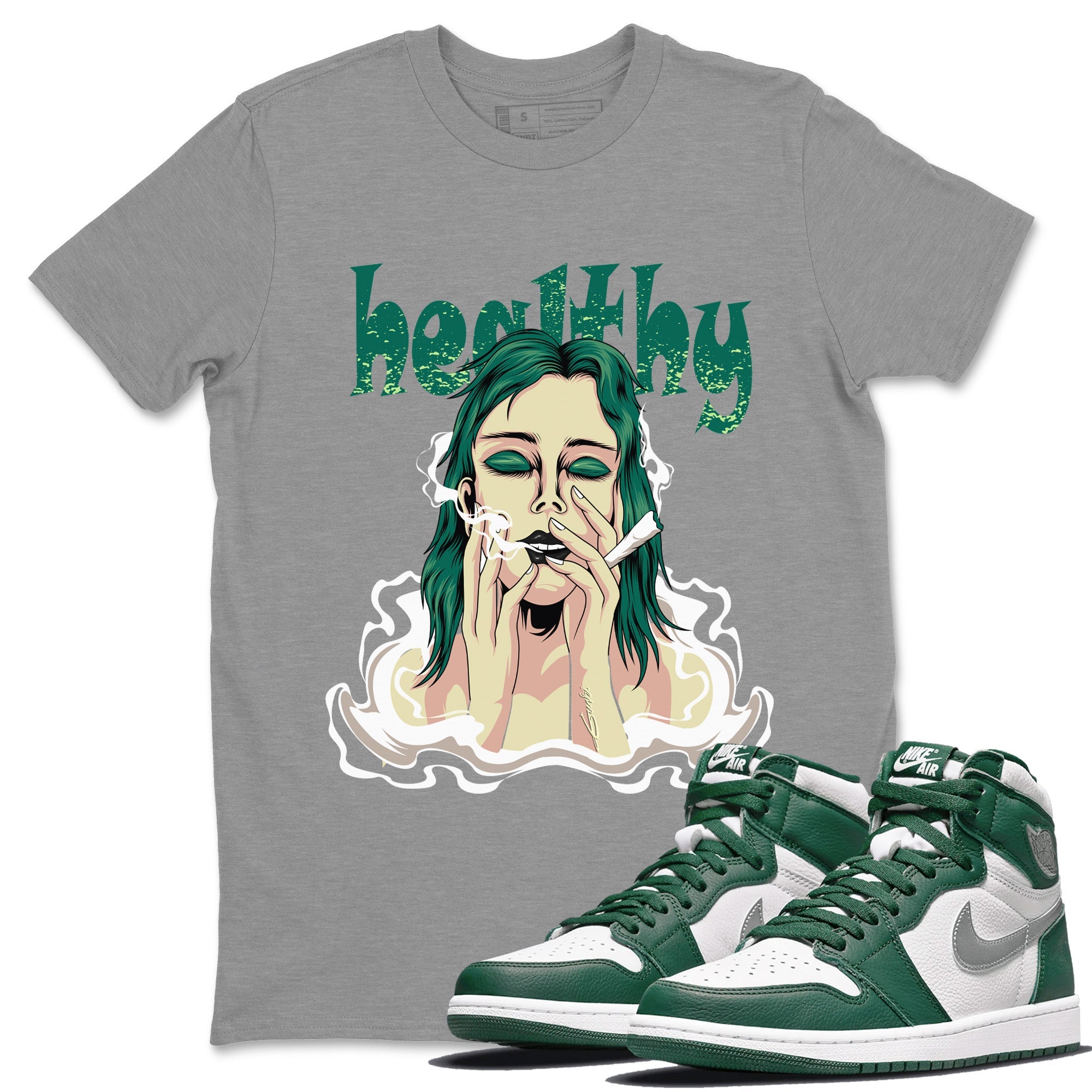 Healthy Unisex Tops - Air Jordan 1 Gorge Green