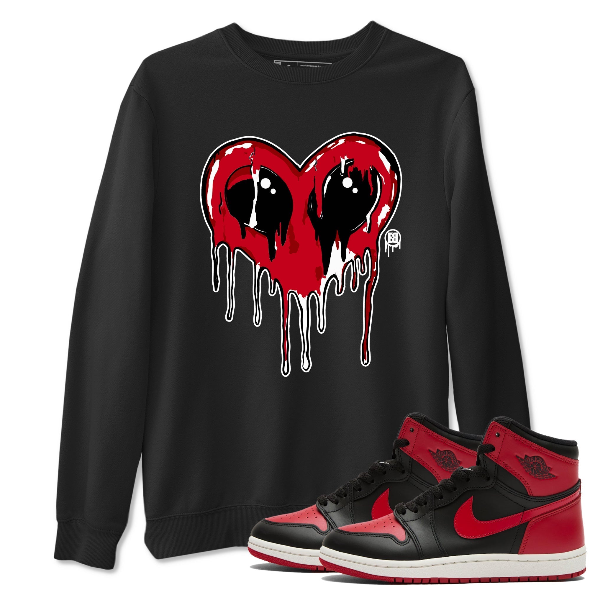 Heart Alien snkmatch Tees - Air Jordan 1 '85 Bred