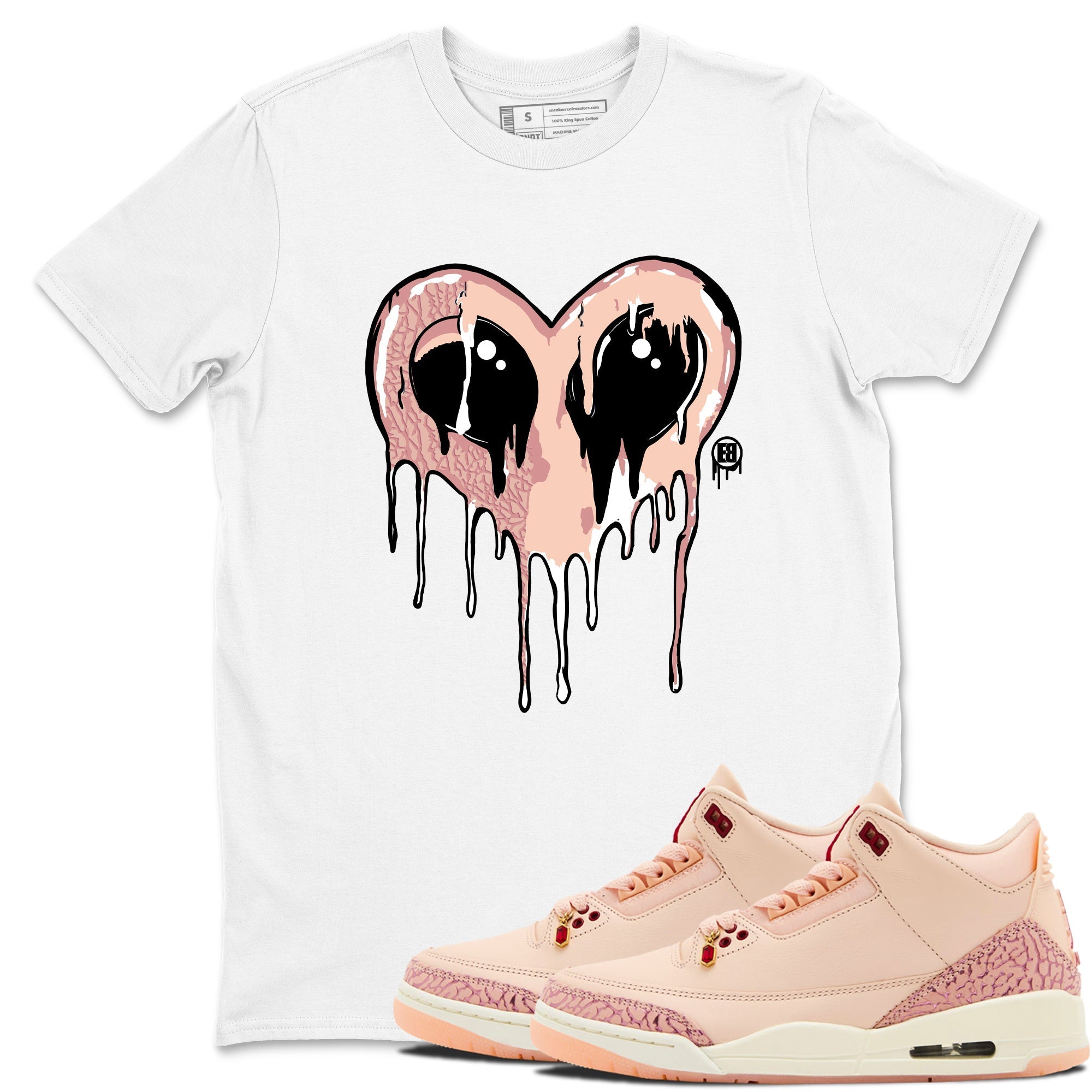 Heart Alien snkmatch Tees - Air Jordan 3 Valentines Day