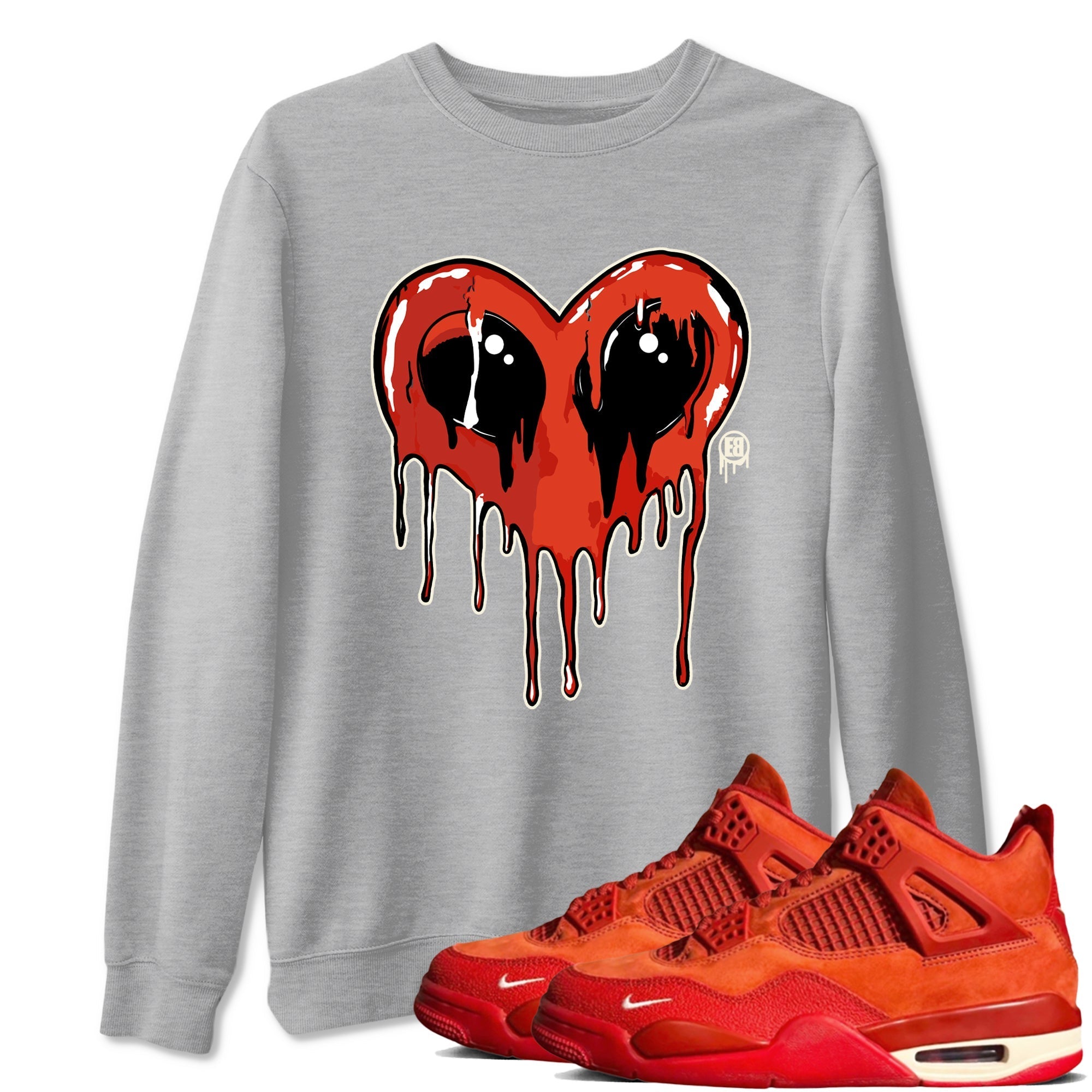 Heart Alien snkmatch Tees - Air Jordan 4 Brick By Brick