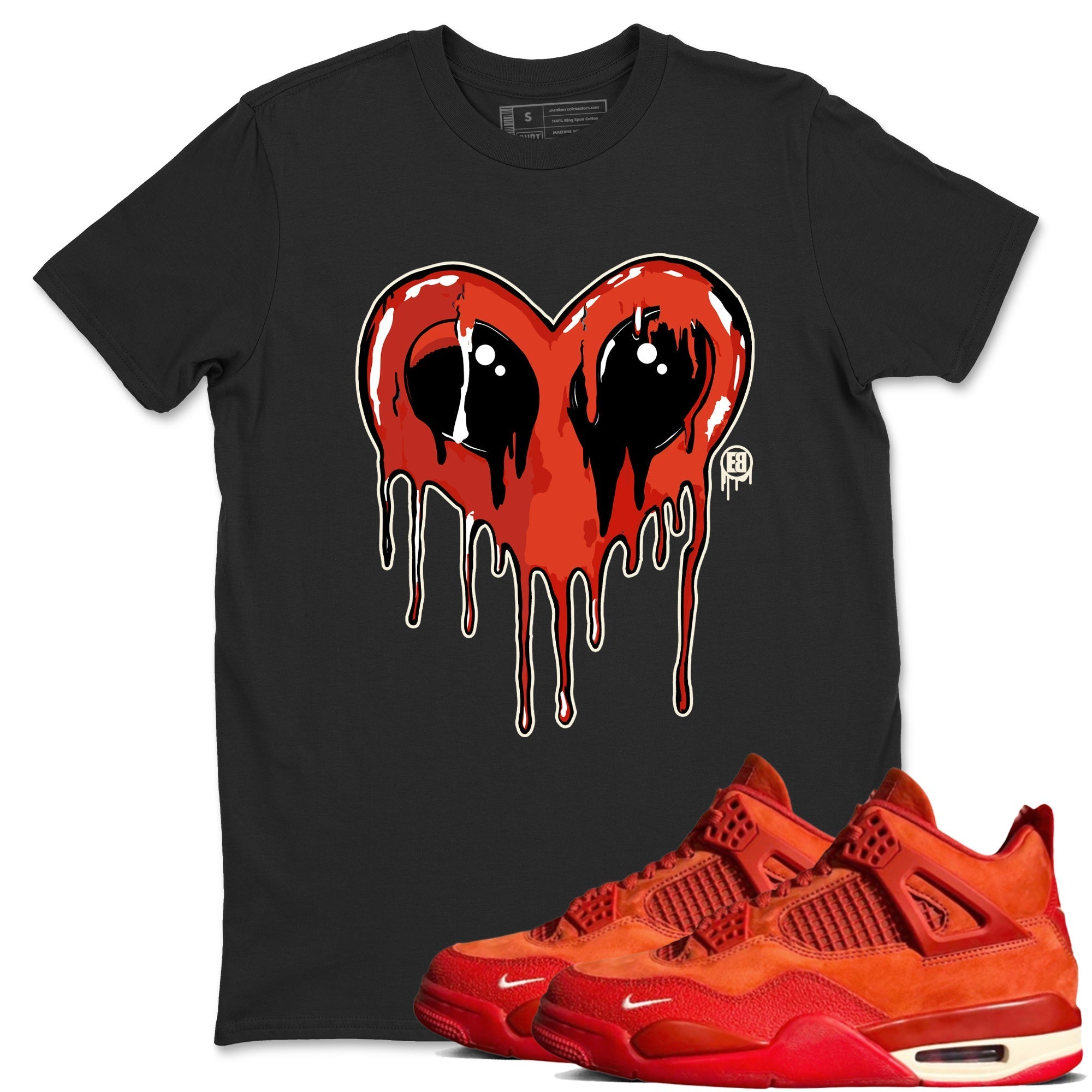 Heart Alien snkmatch Tees - Air Jordan 4 Brick By Brick
