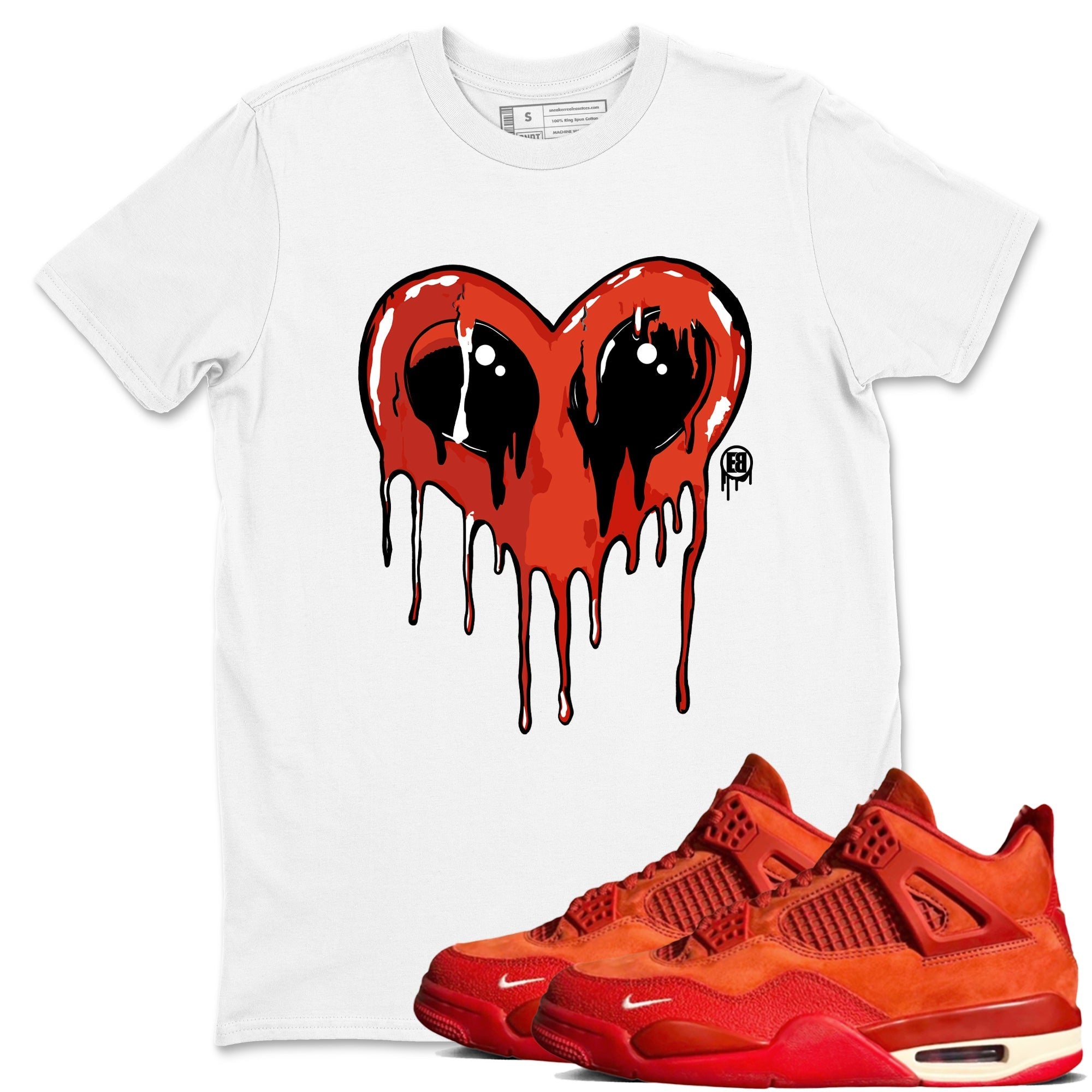 Heart Alien snkmatch Tees - Air Jordan 4 Brick By Brick
