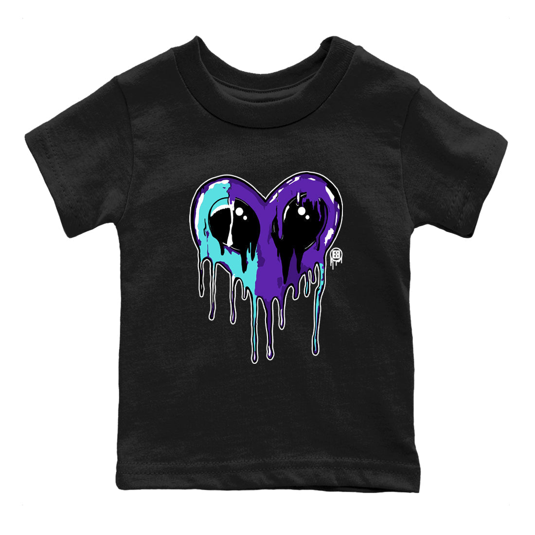 Heart Alien snkmatch Tees Kids - Air Jordan 5 Grape