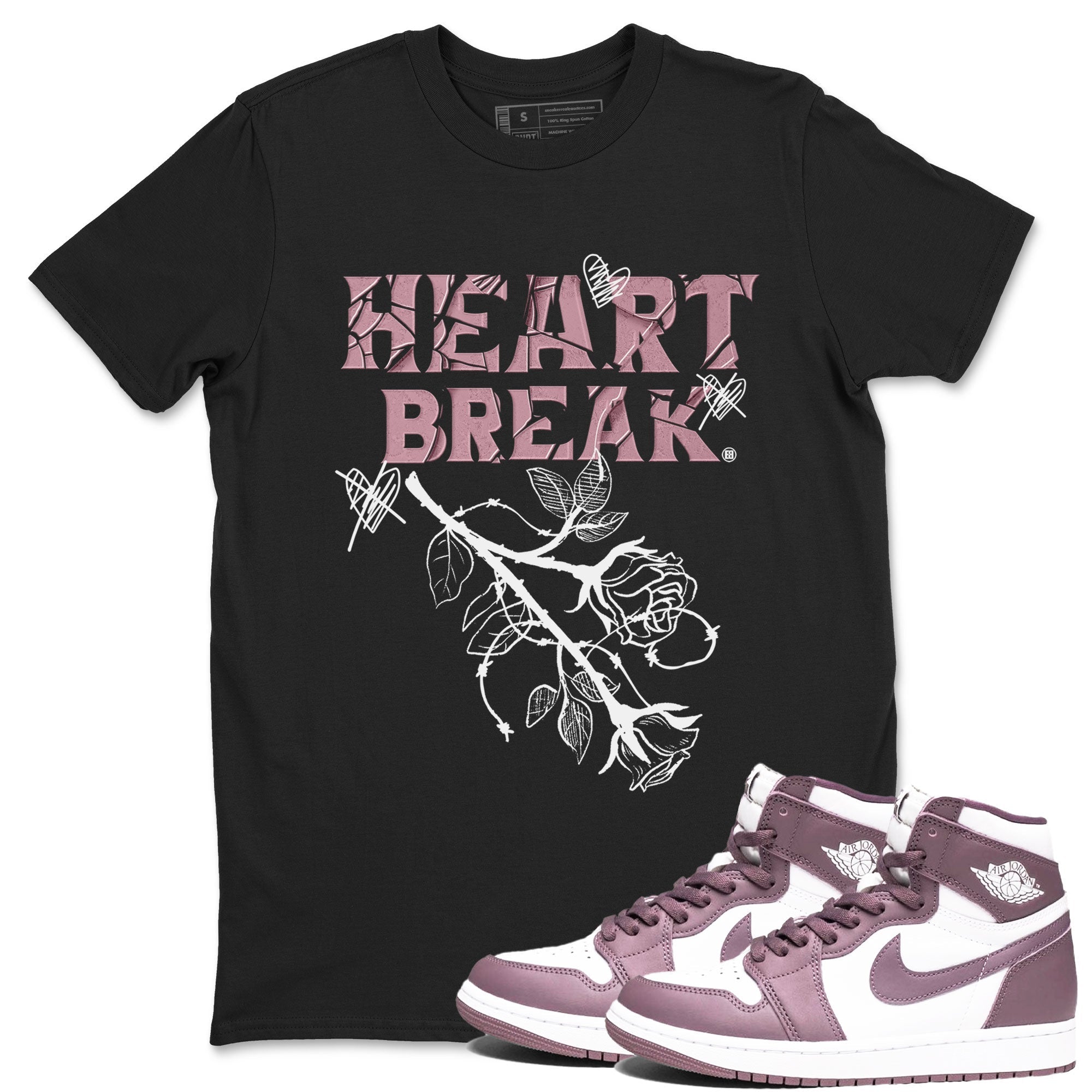 Heart Break snkmatch Tee - Air Jordan 1 Mauve