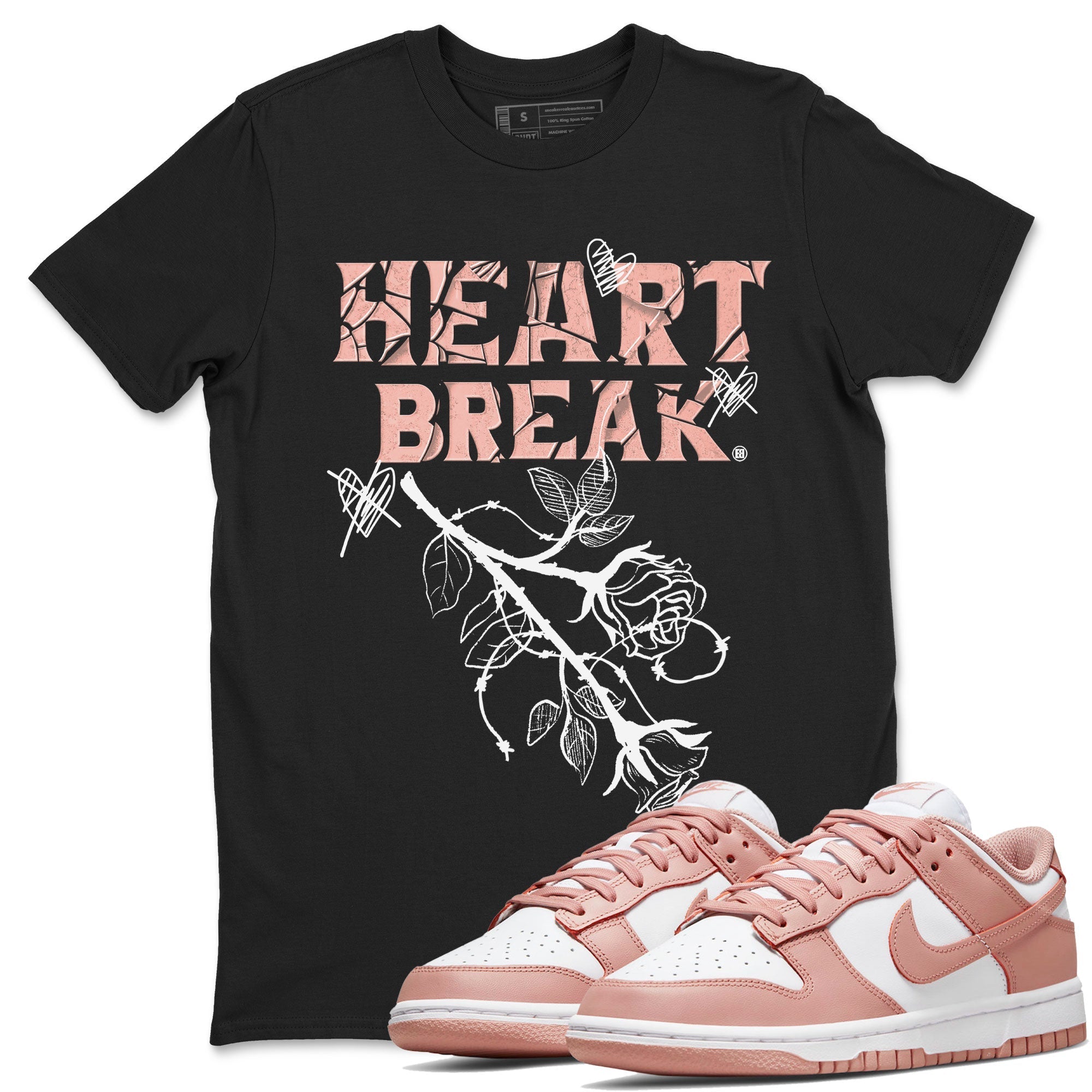 Heart Break snkmatch Tee - Dunk Rose Whisper