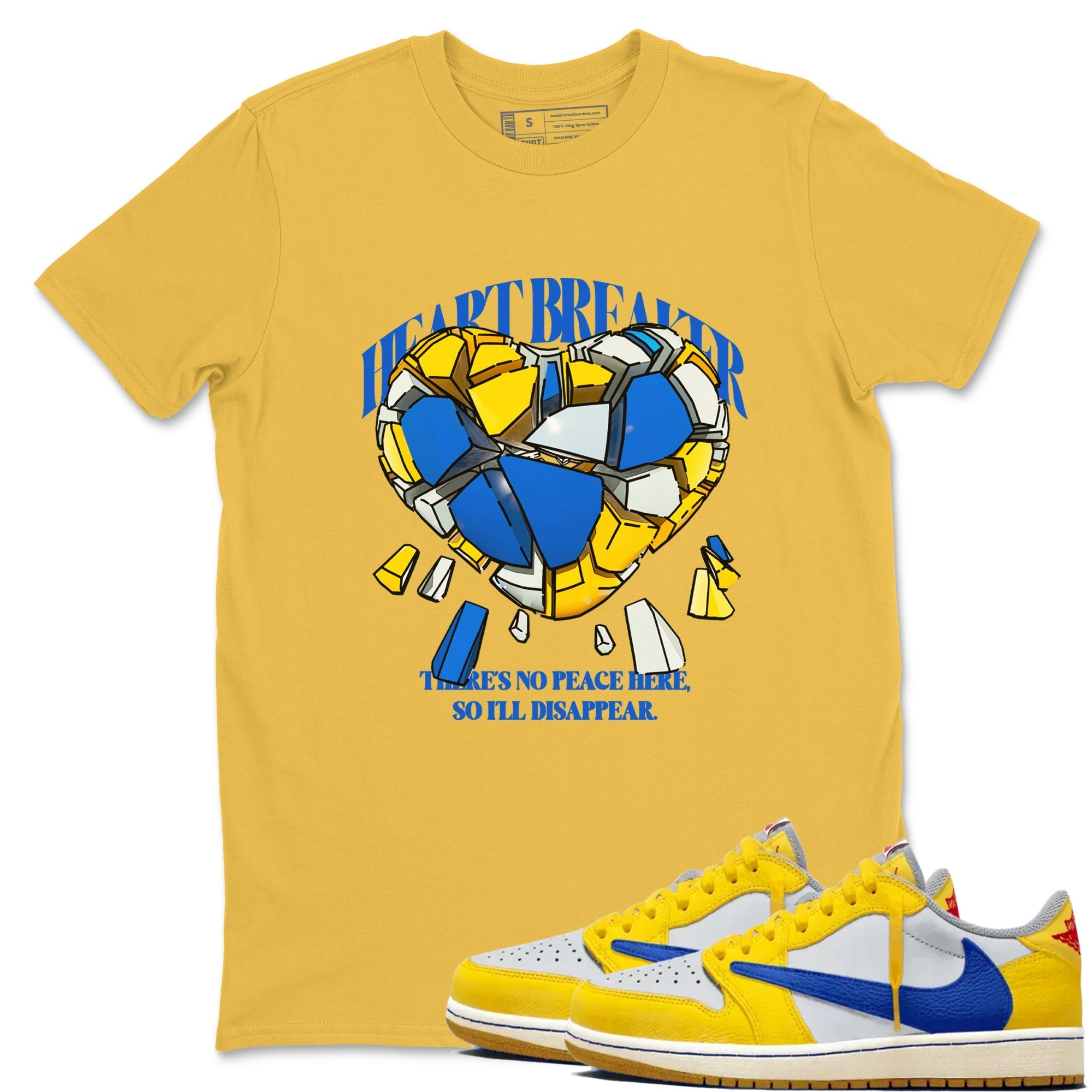 Heart Breaker snkmatch Tees - Air Jordan 1 Travis Scott Canary