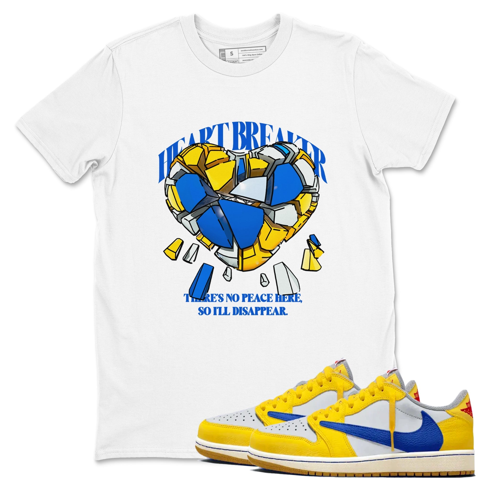 Heart Breaker snkmatch Tees - Air Jordan 1 Travis Scott Canary