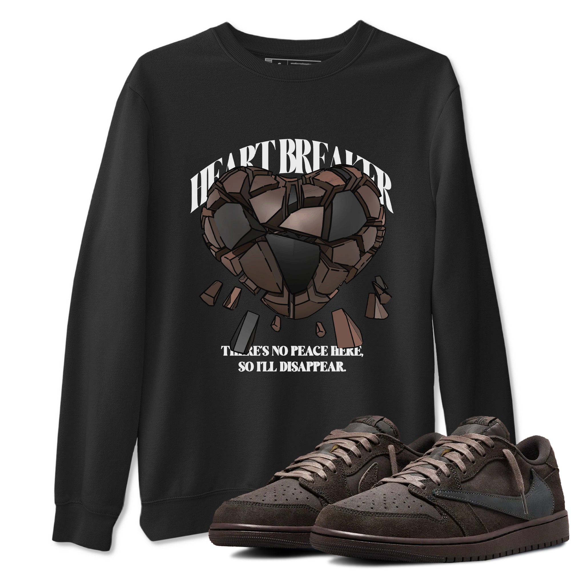 Heart Breaker snkmatch Tees - Air Jordan 1 Travis Scott Velvet Brown