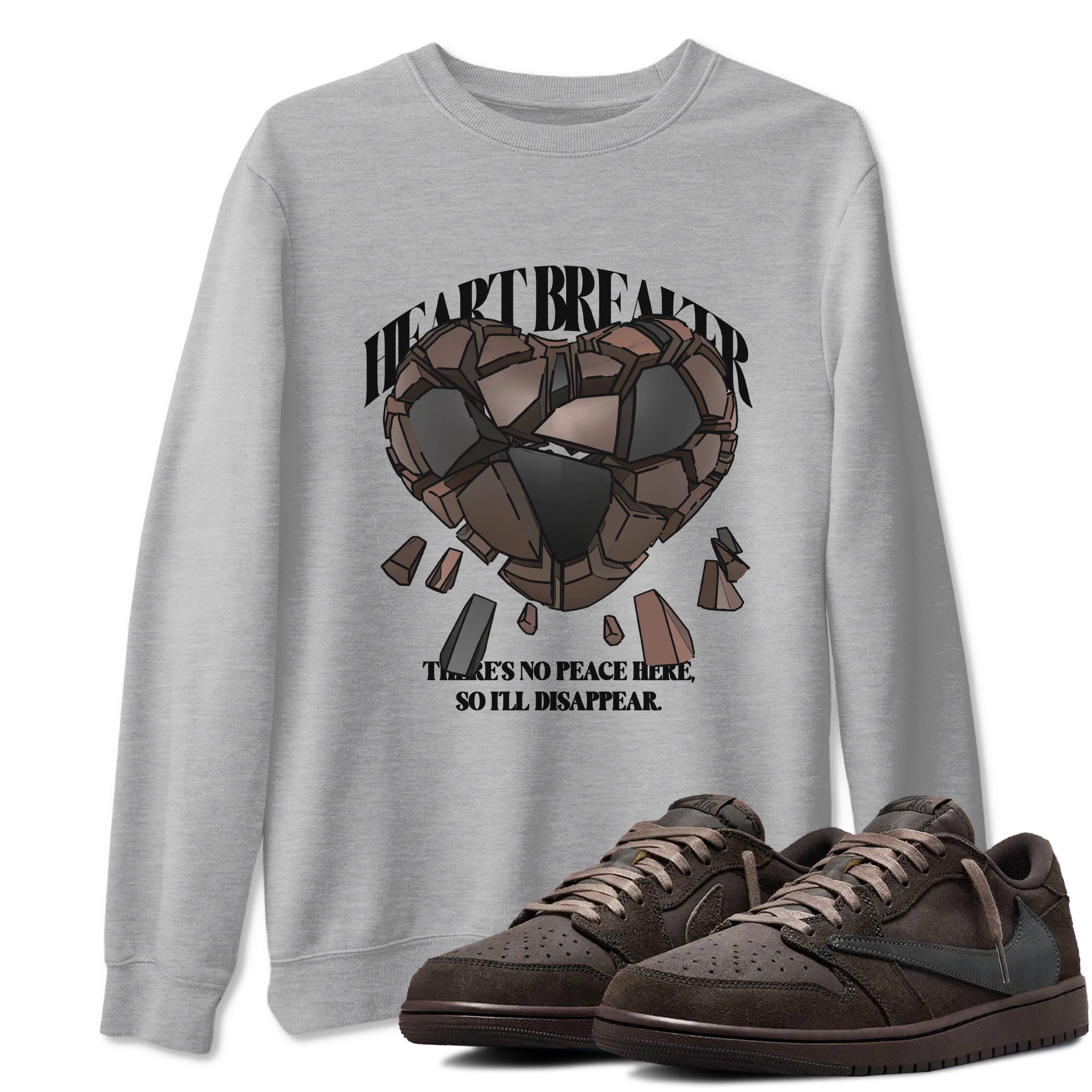 Heart Breaker snkmatch Tees - Air Jordan 1 Travis Scott Velvet Brown