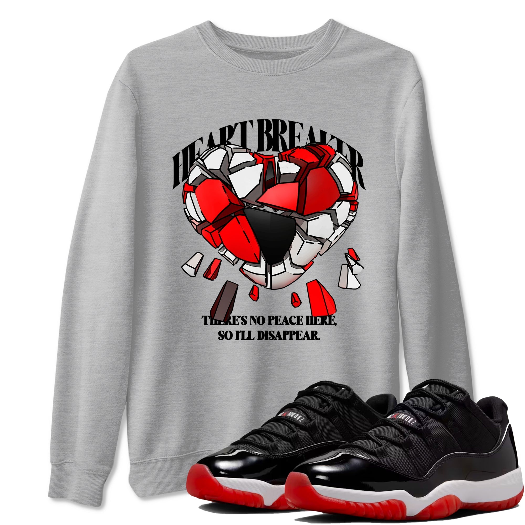 Heart Breaker snkmatch Tees - Air Jordan 11 Bred