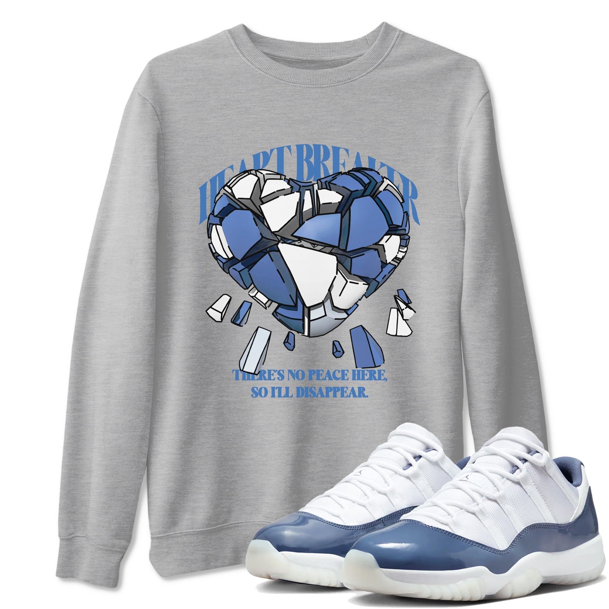 Heart Breaker snkmatch Tees - Air Jordan 11 Diffused Blue