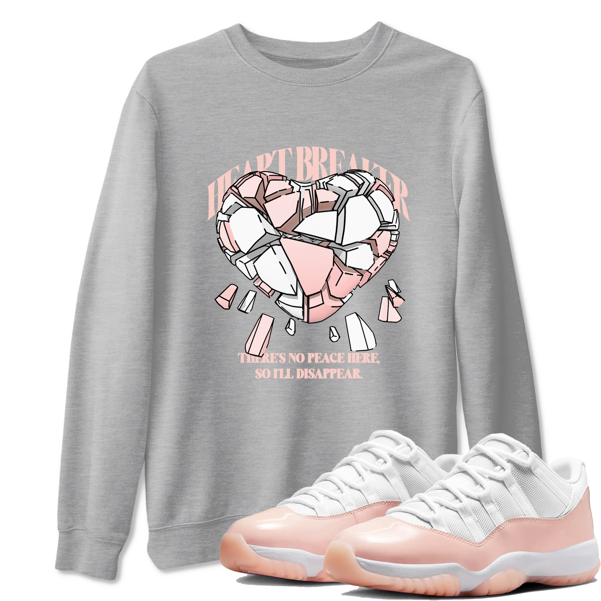 Heart Breaker snkmatch Tees - Air Jordan 11 Legend Pink