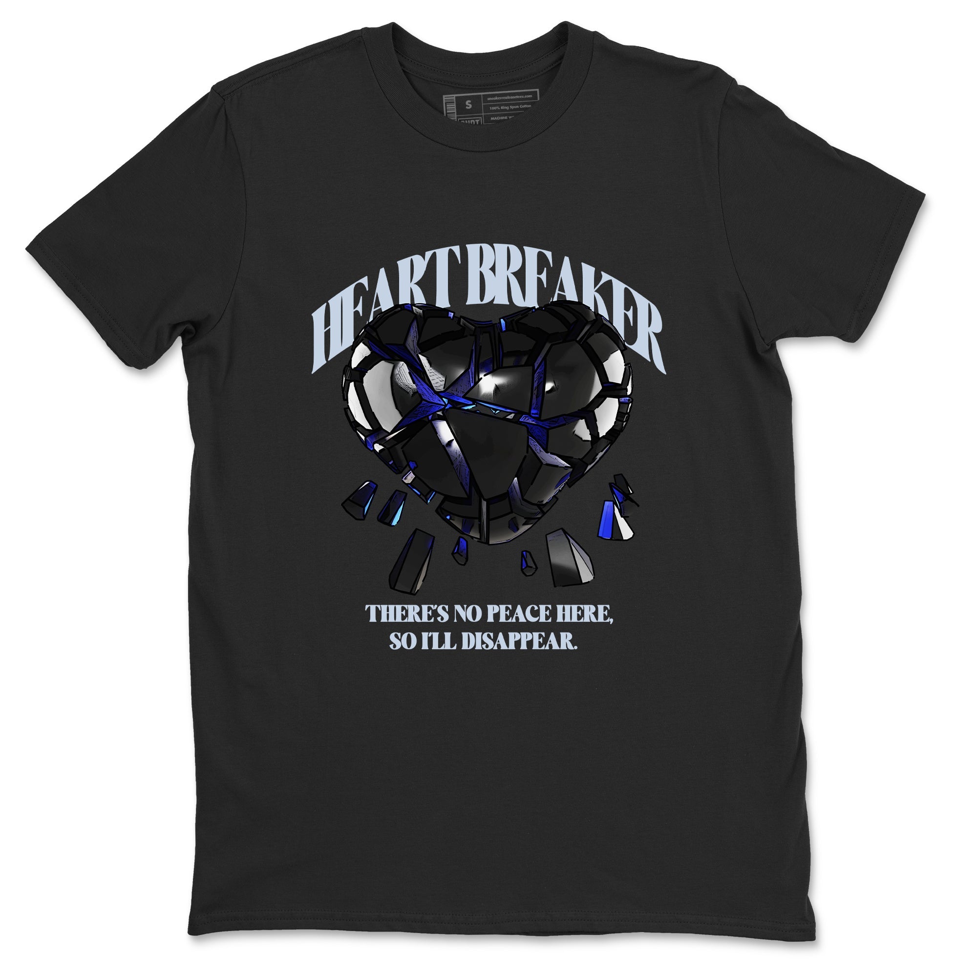 Heart Breaker snkmatch Tees - Air Jordan 11 Black and Varsity Royal