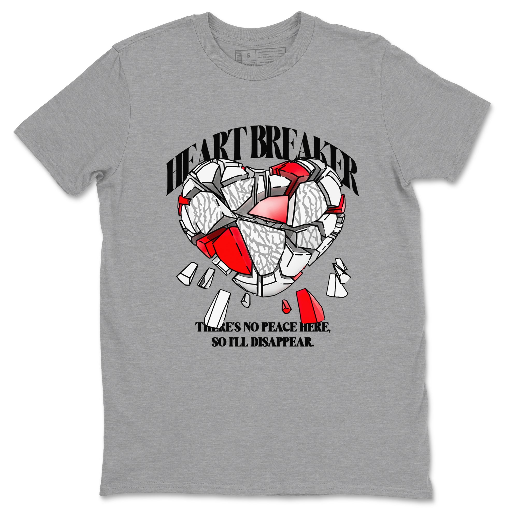 Heart Breaker snkmatch Tees - Air Jordan 3 Cement Grey