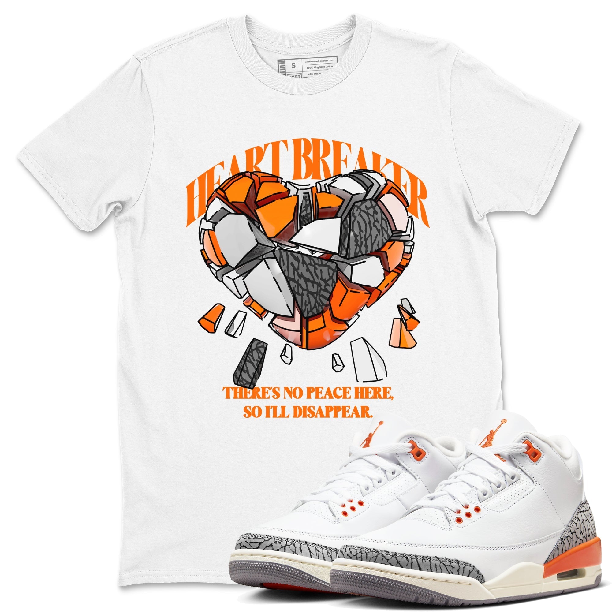 Heart Breaker snkmatch Tees - Air Jordan 3 Georgia Peach