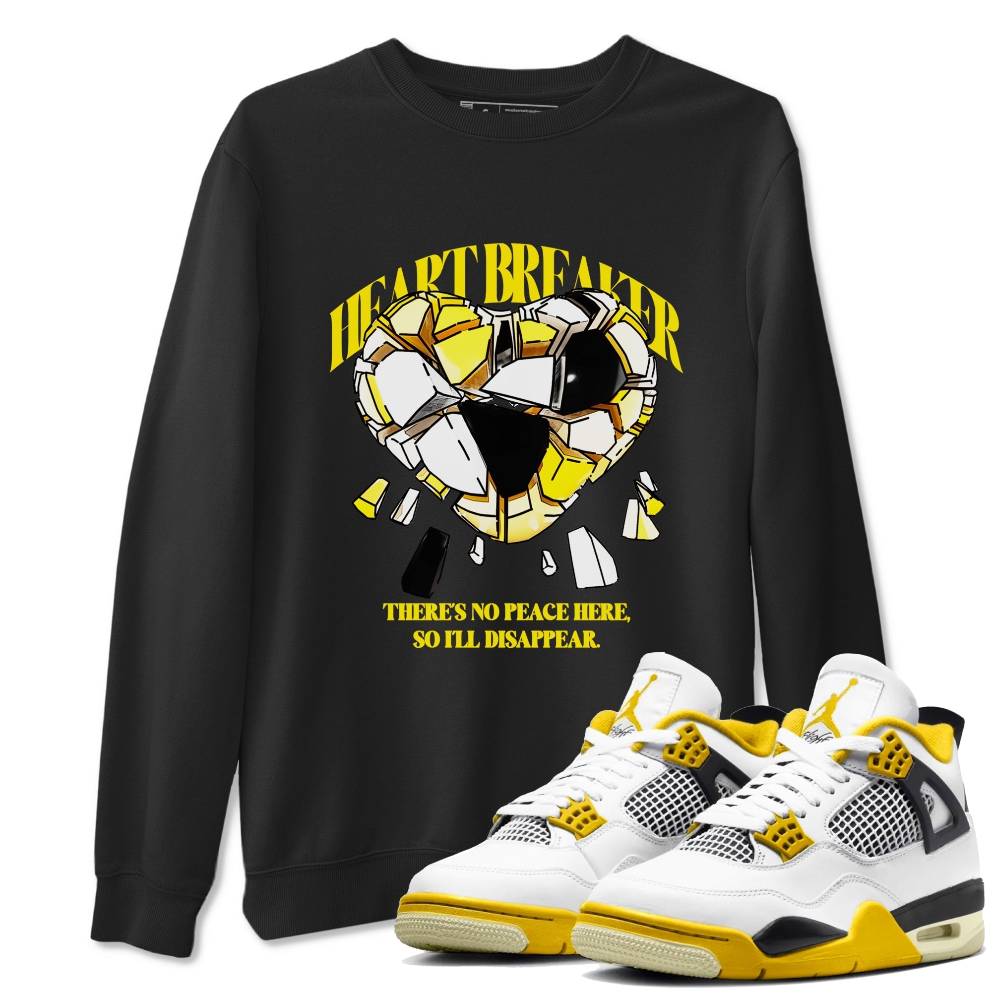 Heart Breaker snkmatch Tees - Air Jordan 4 Vivid Sulfur
