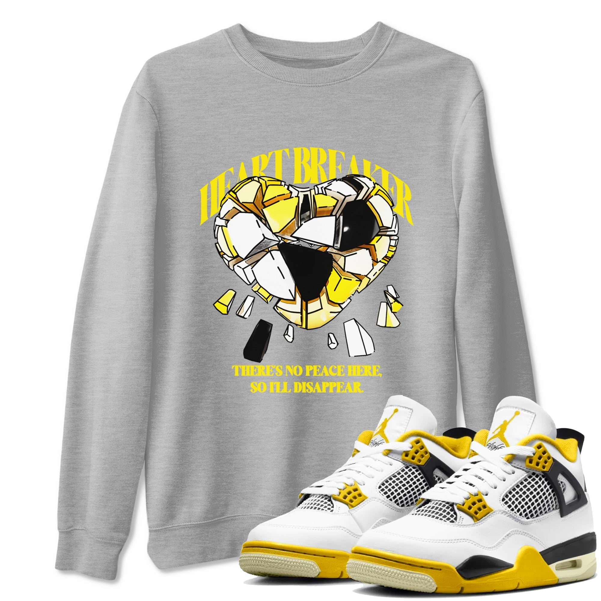 Heart Breaker snkmatch Tees - Air Jordan 4 Vivid Sulfur