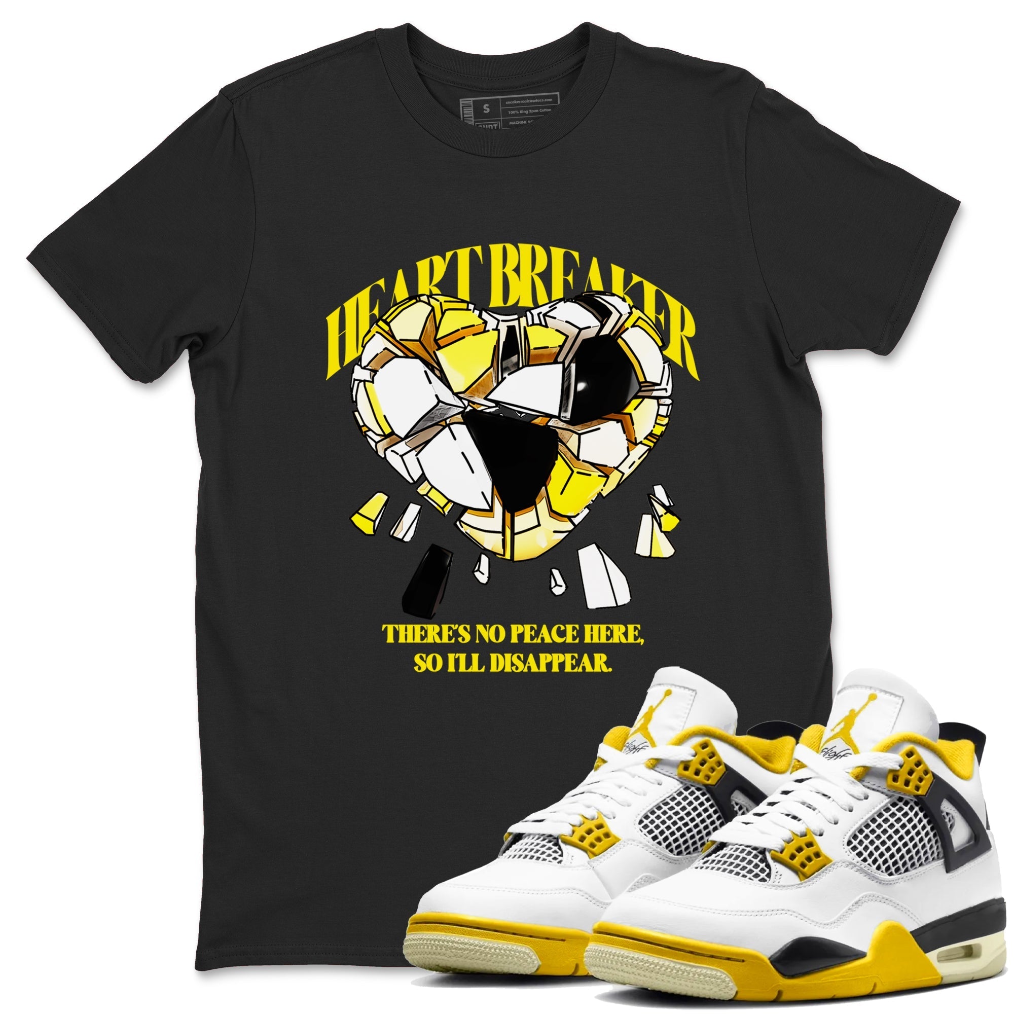 Heart Breaker snkmatch Tees - Air Jordan 4 Vivid Sulfur