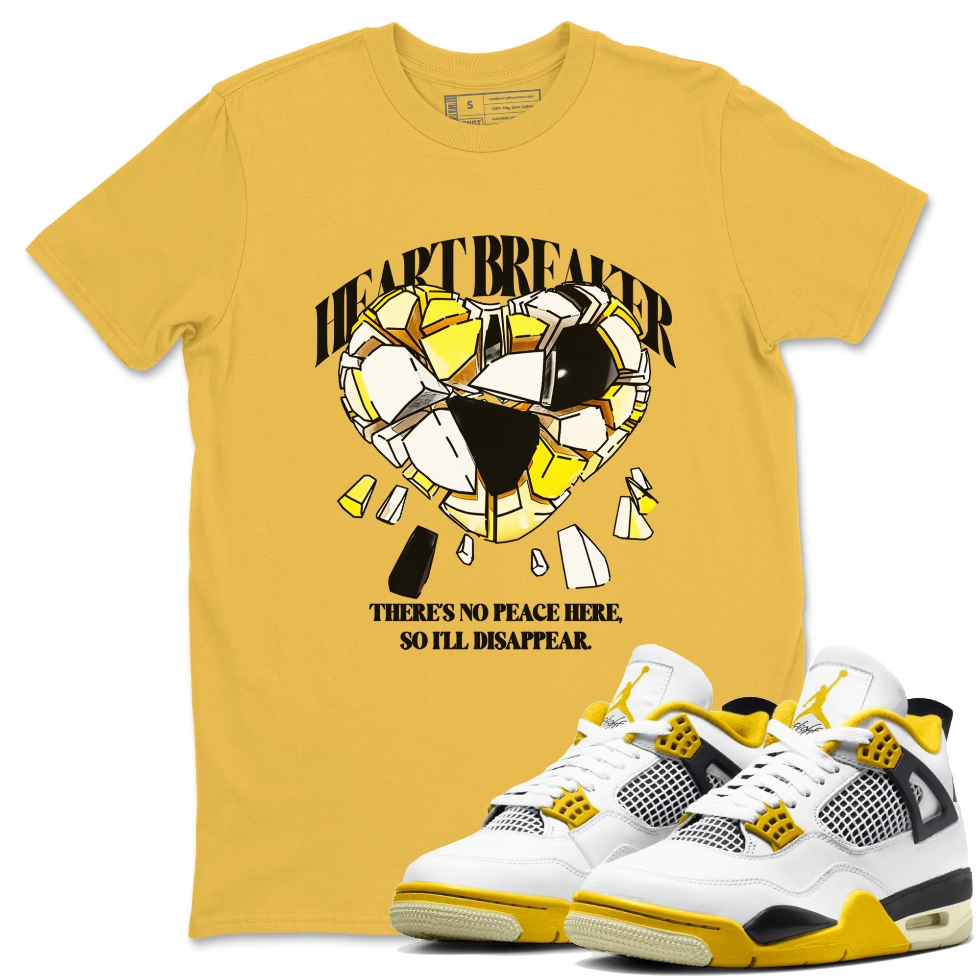 Heart Breaker snkmatch Tees - Air Jordan 4 Vivid Sulfur