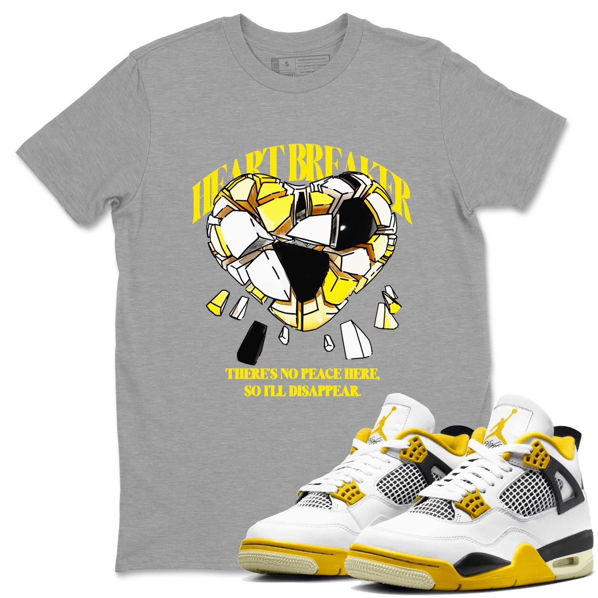 Heart Breaker snkmatch Tees - Air Jordan 4 Vivid Sulfur