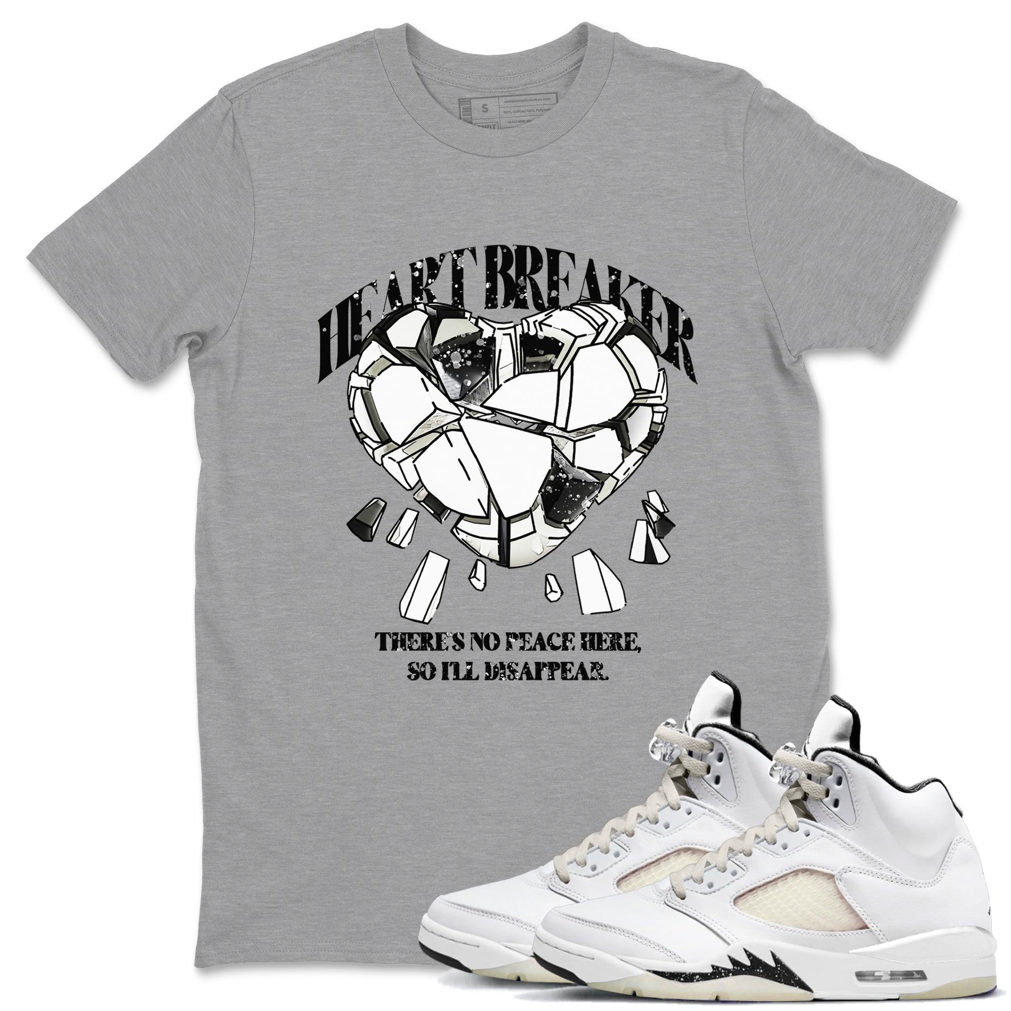 Heart Breaker snkmatch Tees - Air Jordan 5 Sail