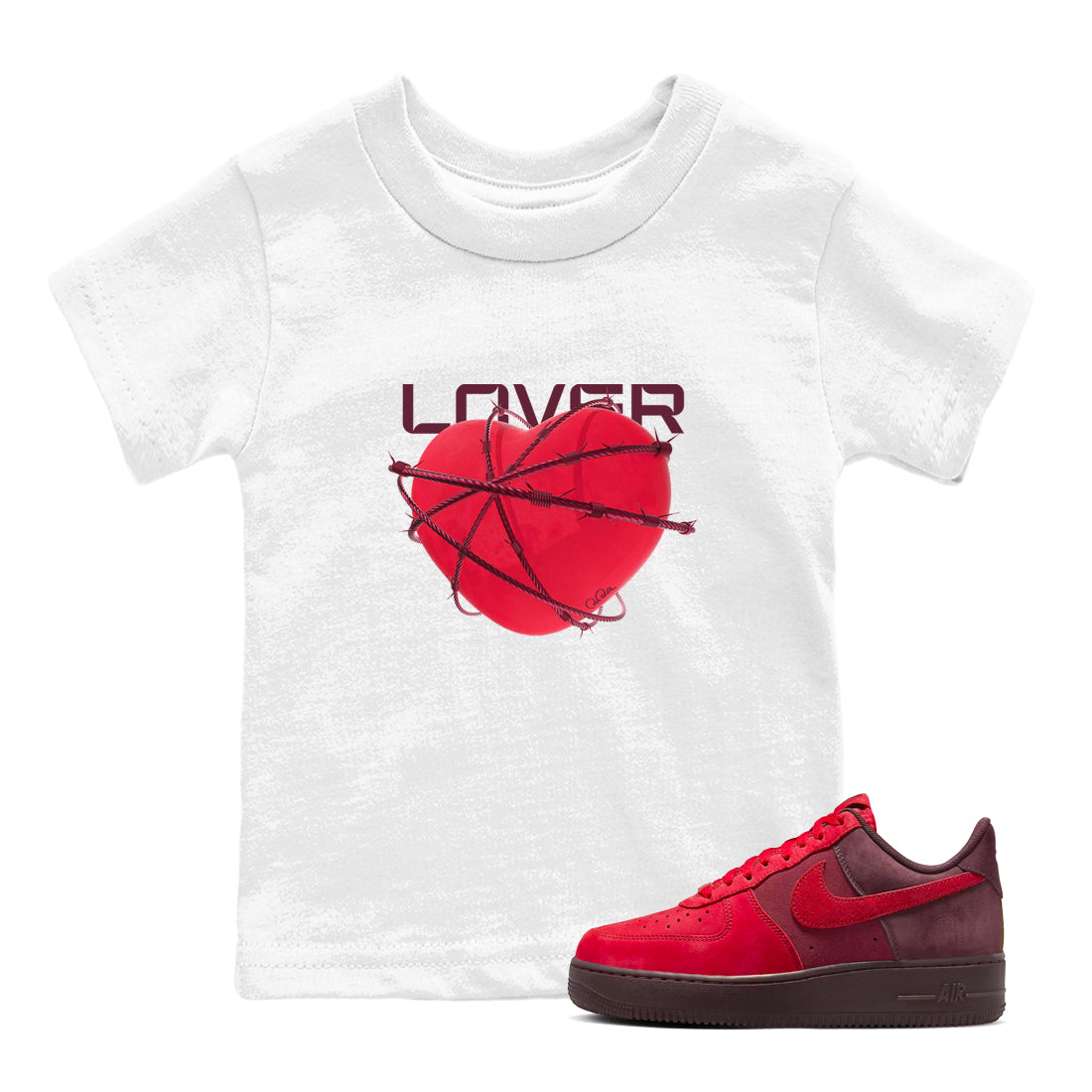 Heart Lover snkmatch Tees Kids - Air Force 1 Layers Of Love