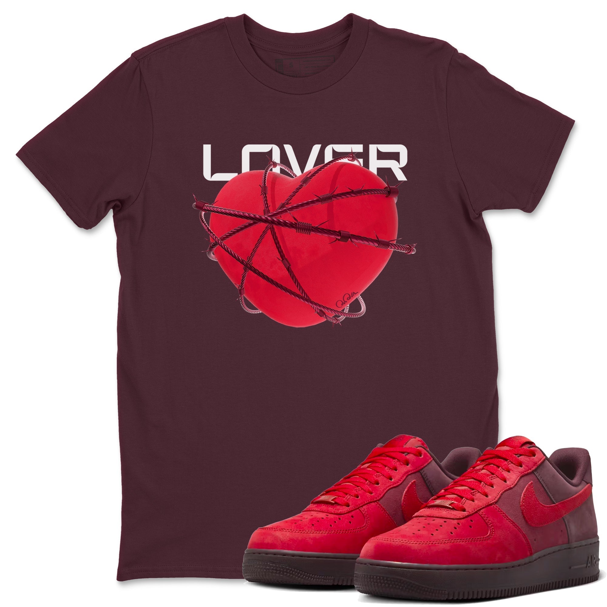 Heart Lover snkmatch Tees - Air Force 1 Layers Of Love