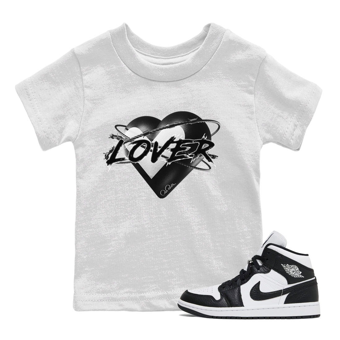 Heart Lover Kids Tops - Air Jordan 1 Homage