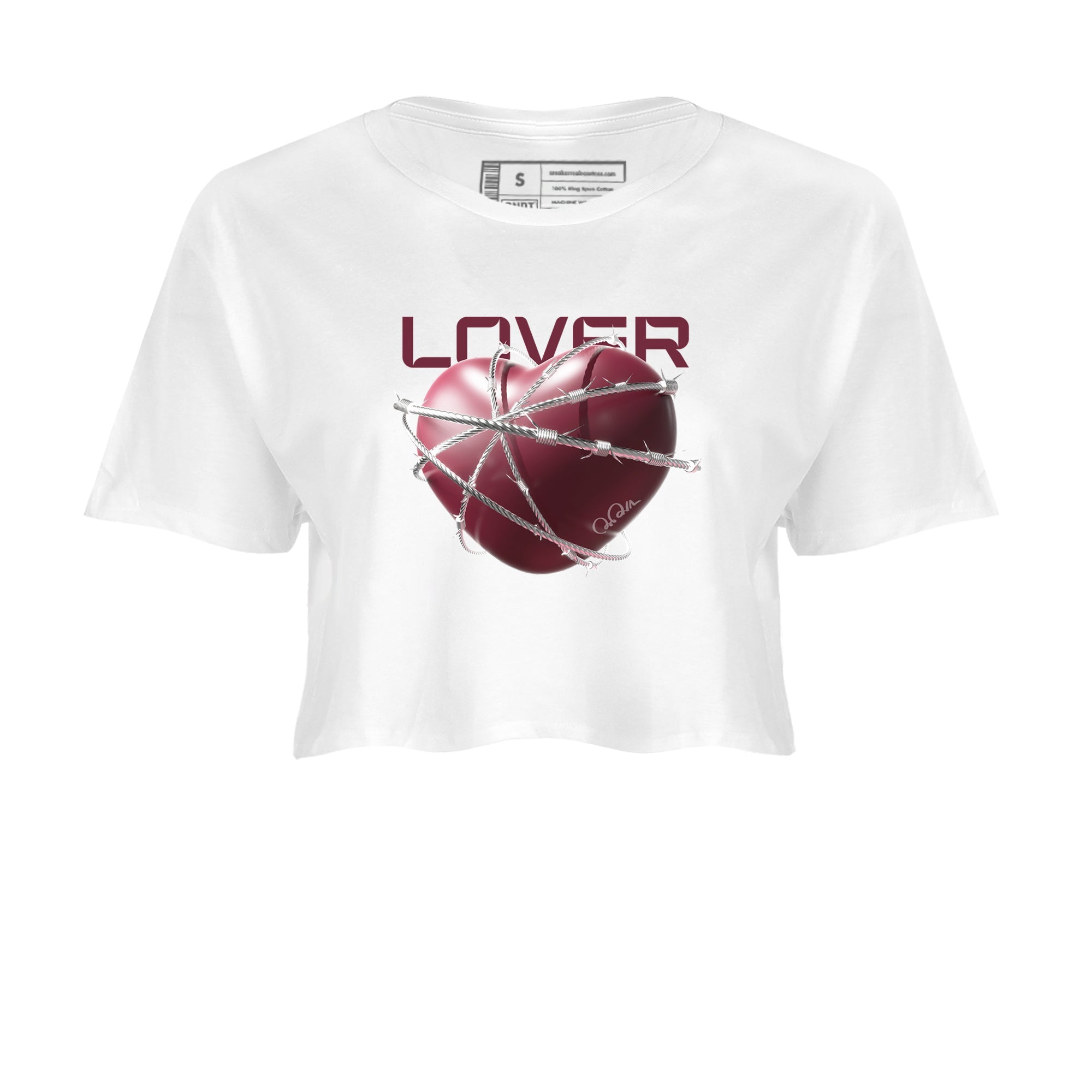Heart Lover snkmatch Women's Top - Air Jordan 1 Metallic Burgundy