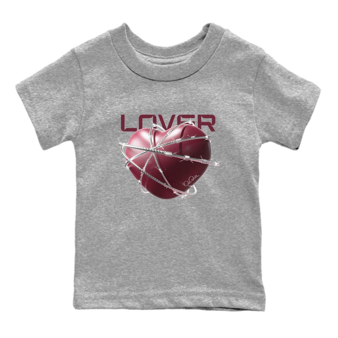 Heart Lover snkmatch Tee Kids - Air Jordan 1 Metallic Burgundy