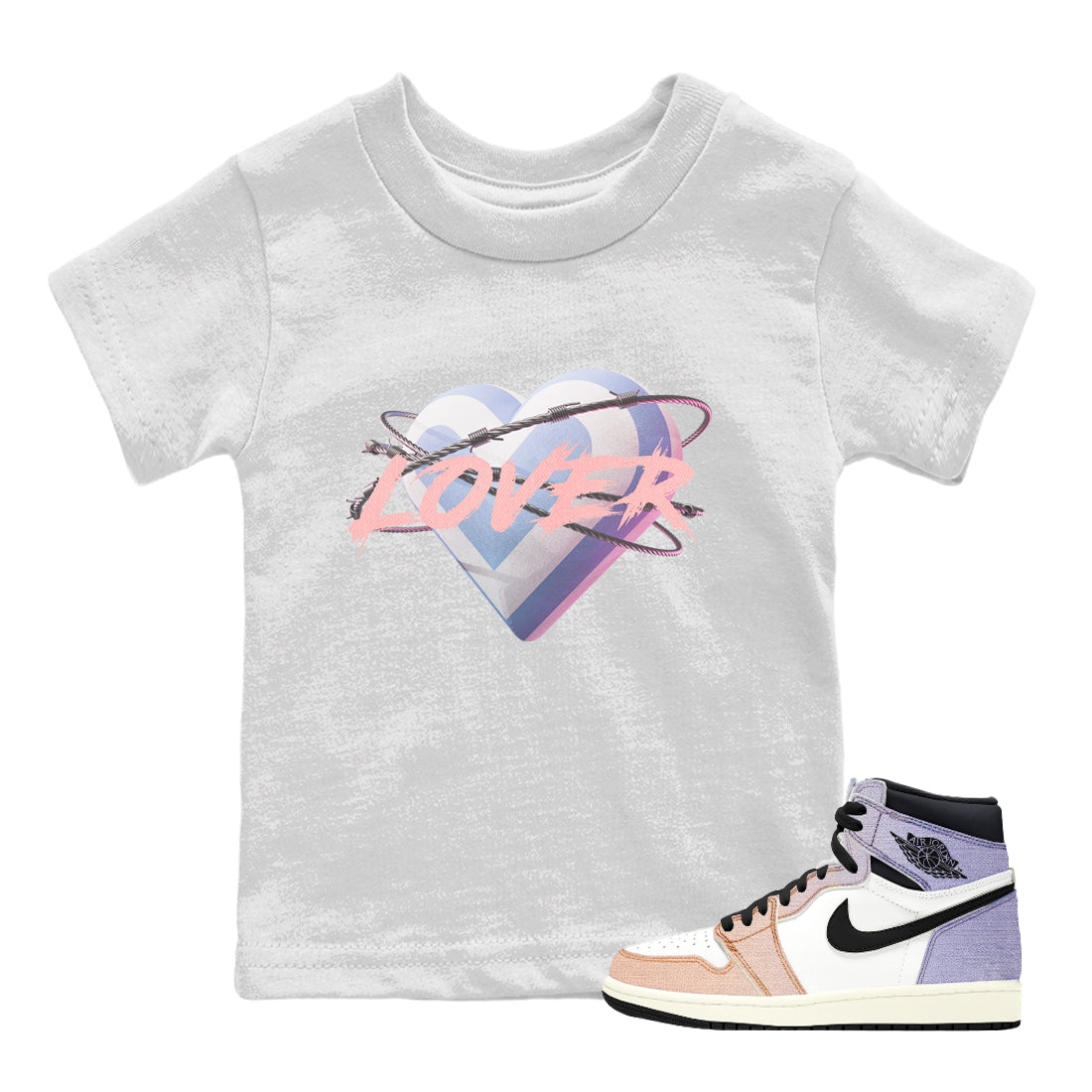 Heart Lover Kids Tops - Air Jordan 1 Skyline