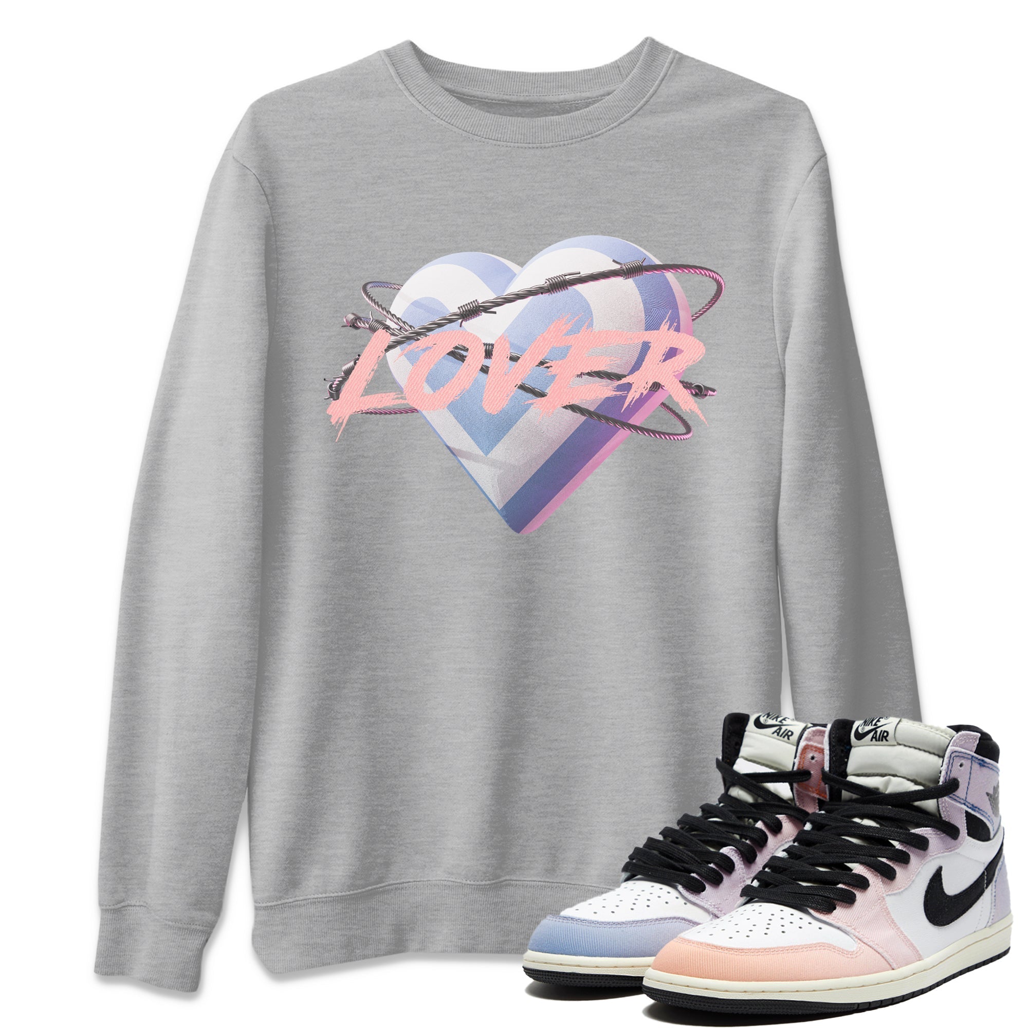 Heart Lover Unisex Tops - Air Jordan 1 Skyline