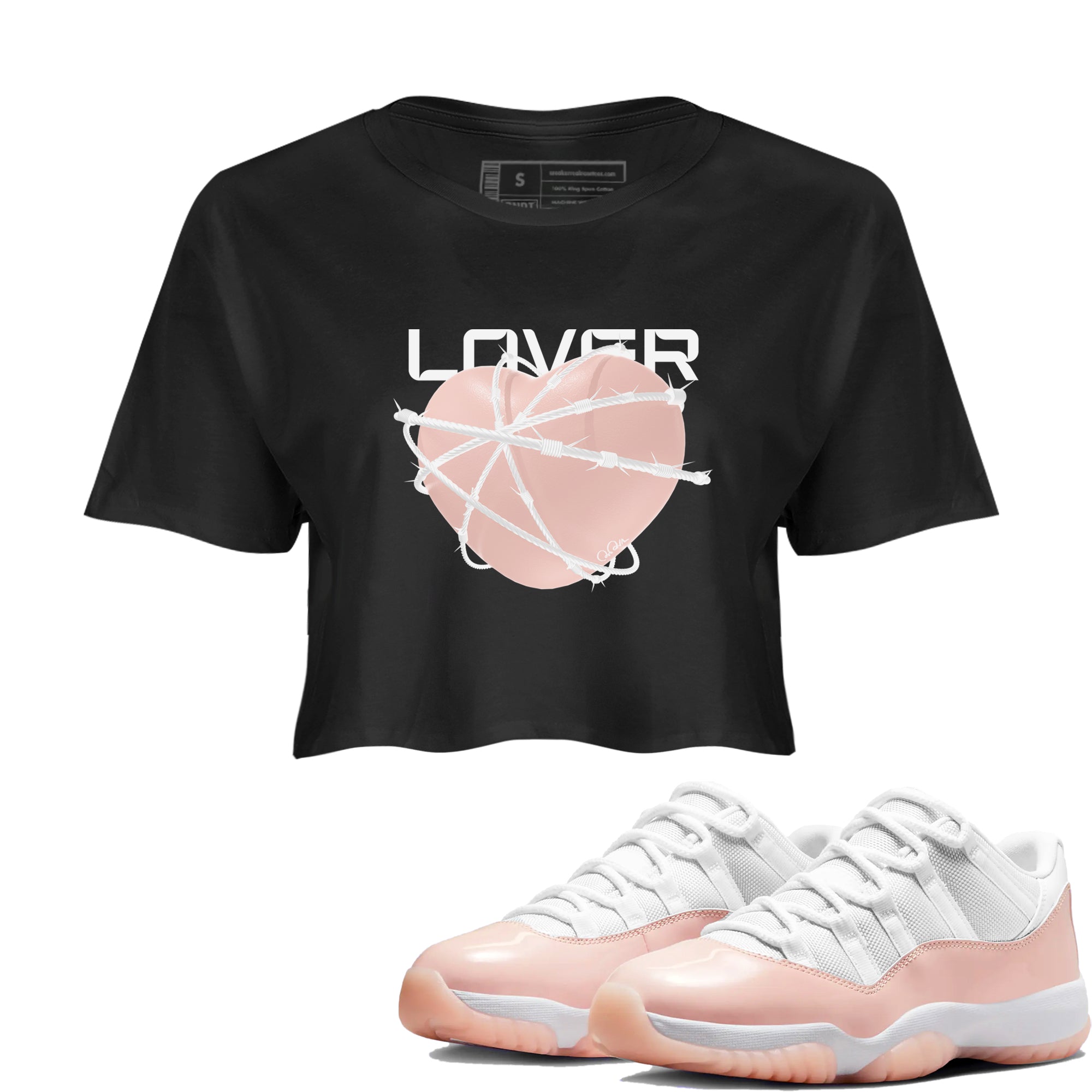 Heart Lover snkmatch Women's Top - Air Jordan 11 Legend Pink