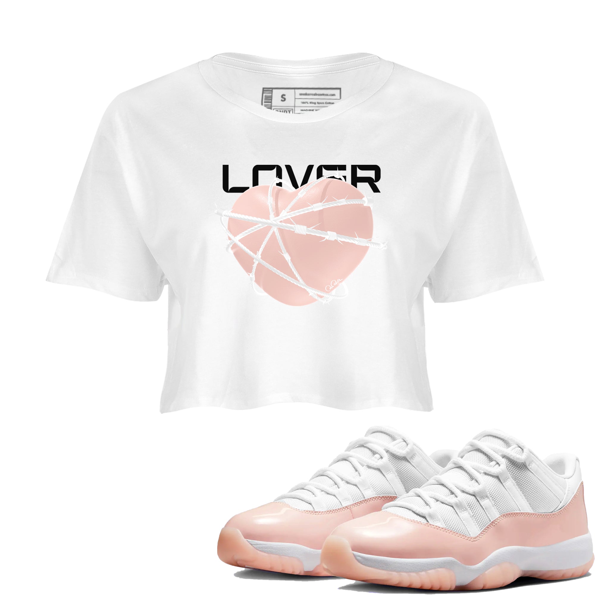 Heart Lover snkmatch Women's Top - Air Jordan 11 Legend Pink