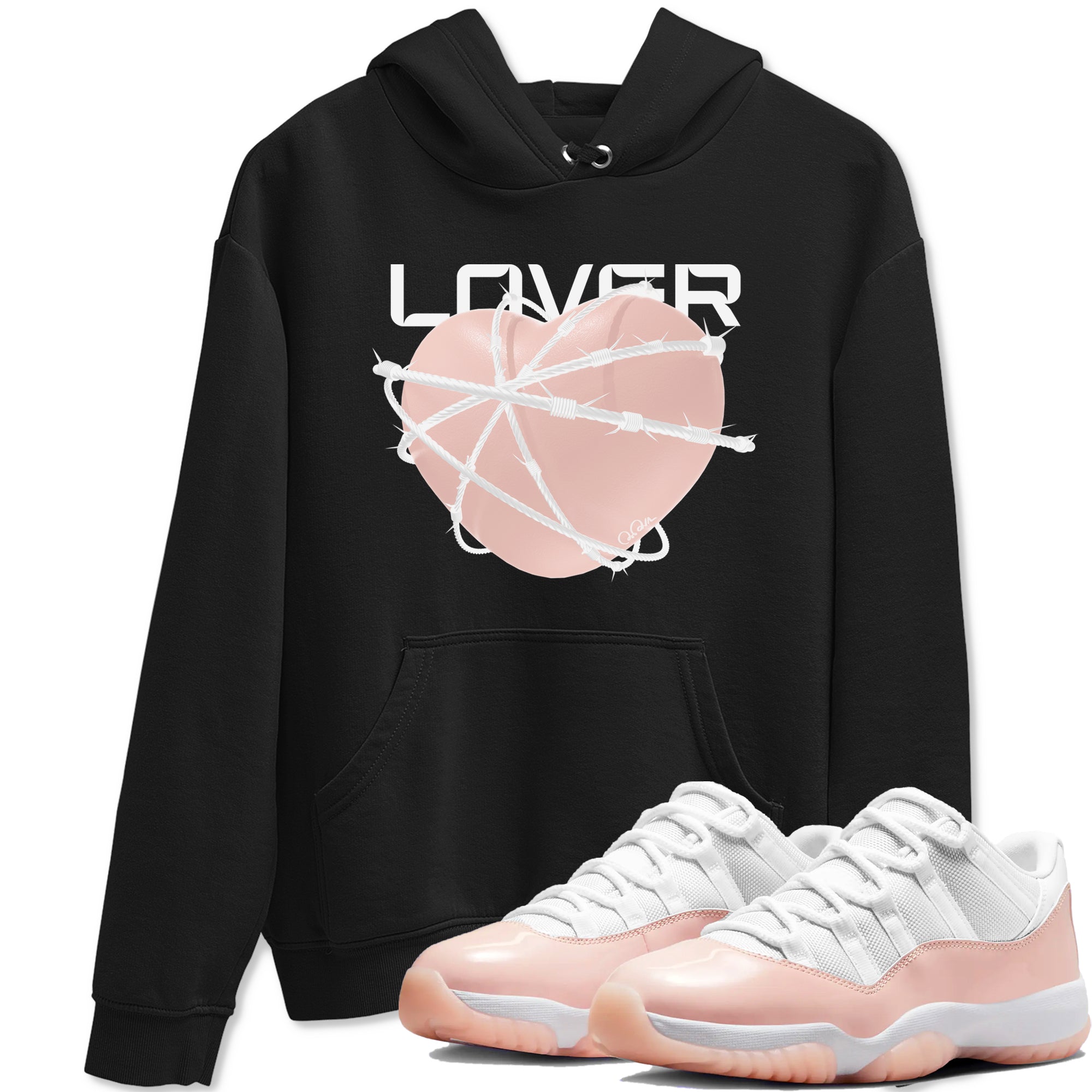 Heart Lover snkmatch Tees - Air Jordan 11 Legend Pink