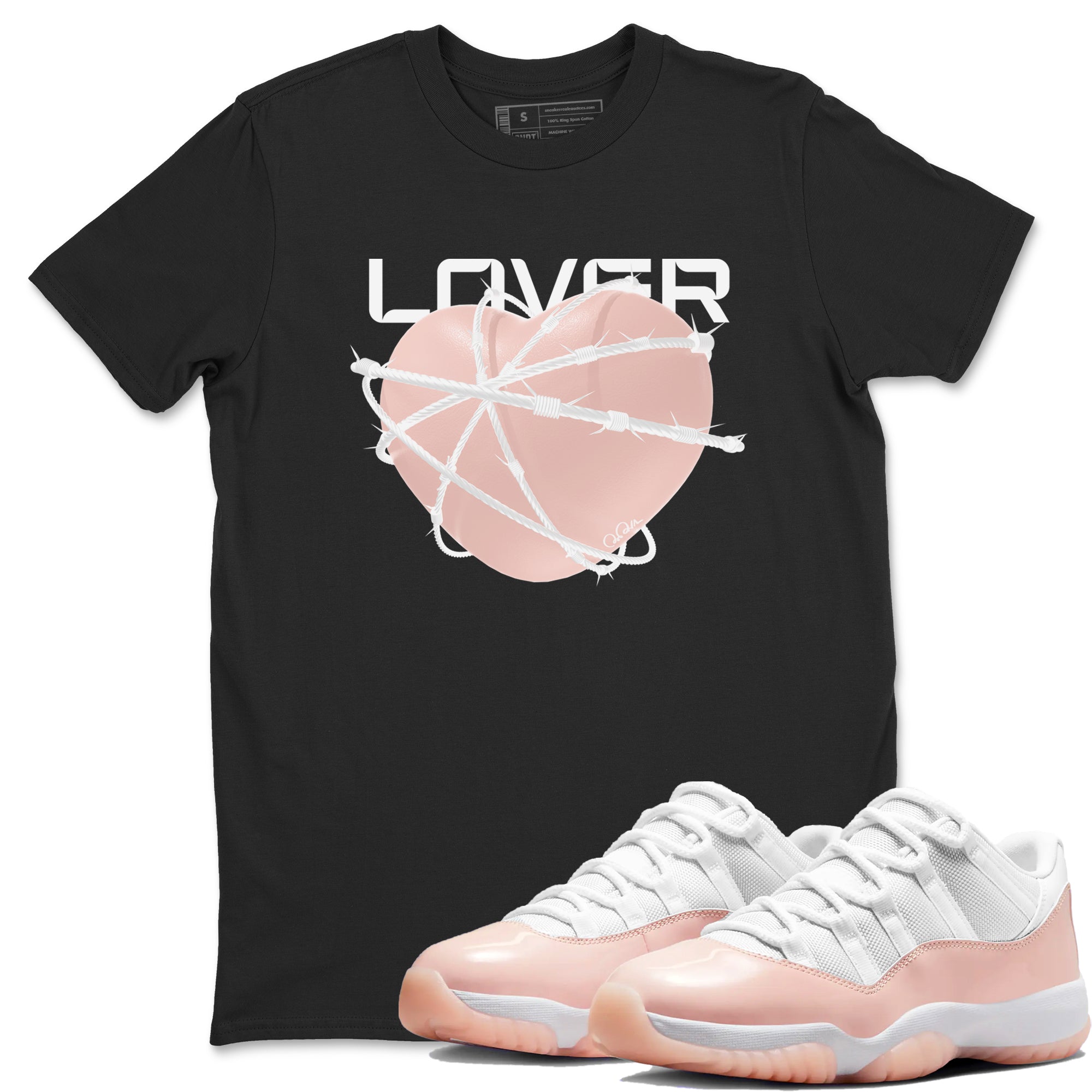 Heart Lover snkmatch Tees - Air Jordan 11 Legend Pink