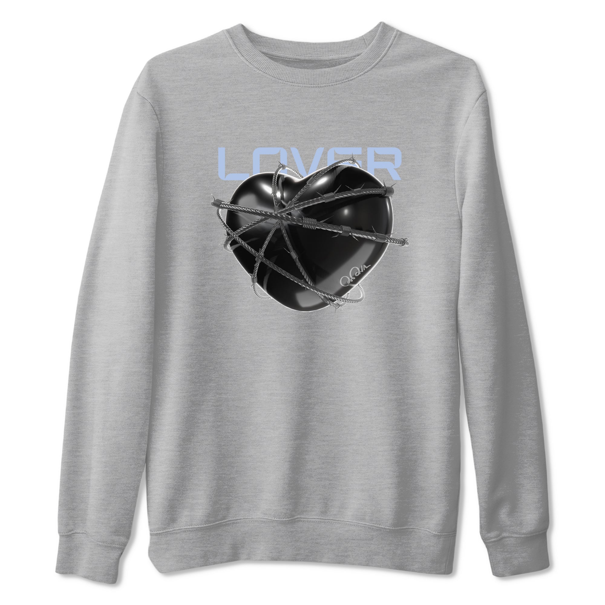 Heart Lover snkmatch Tee - Air Jordan 11 Black and Varsity Royal
